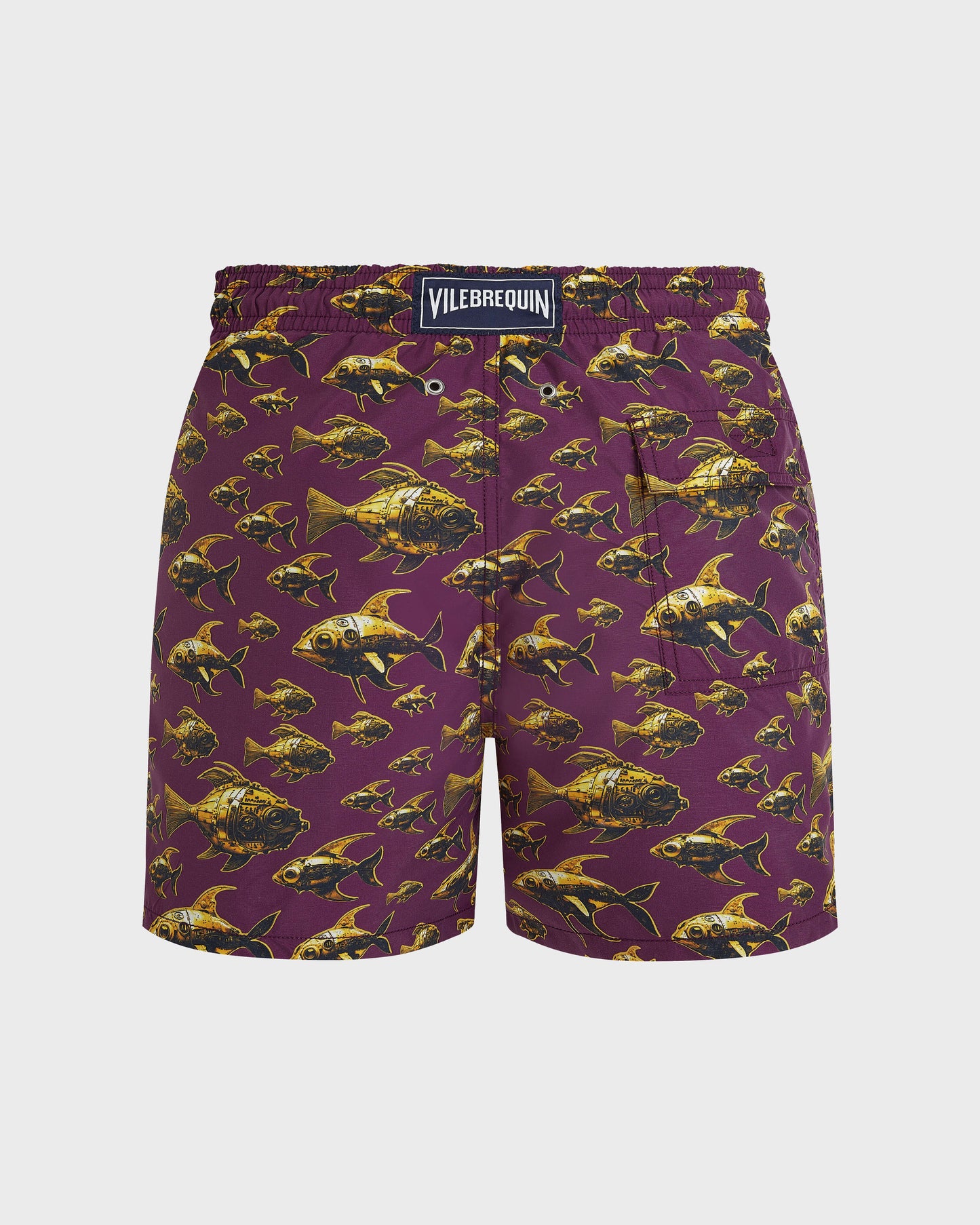 Vilebrequin Men Swim Trunks Meca Fish - Purple Kerala