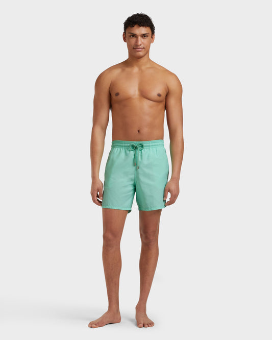 Vilebrequin Men Swim Shorts Solid - Green Caribbean