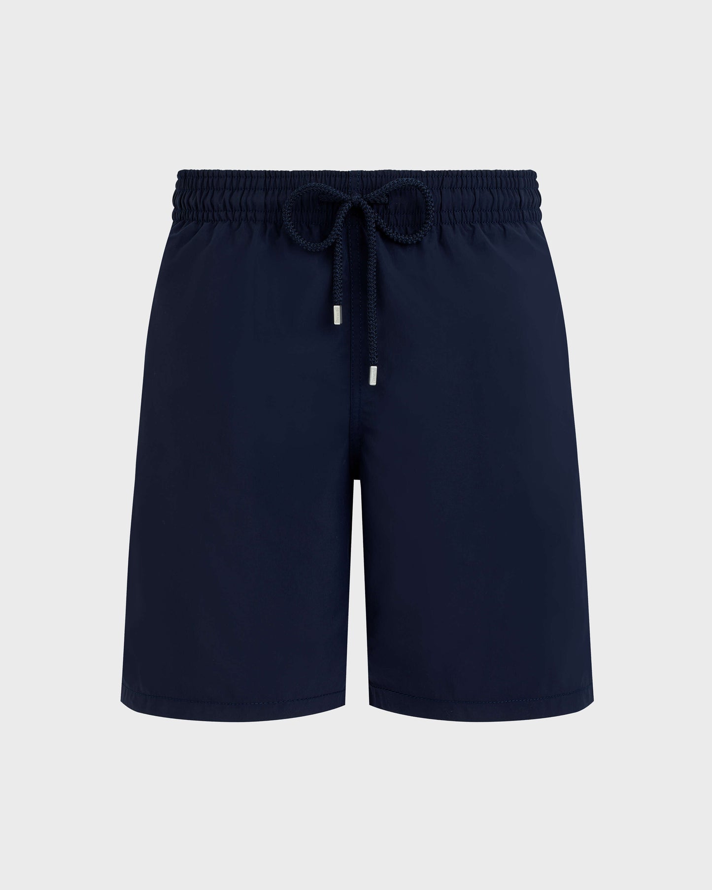 Vilebrequin Men Long Swim Shorts Solid - Blue Navy Swimwear