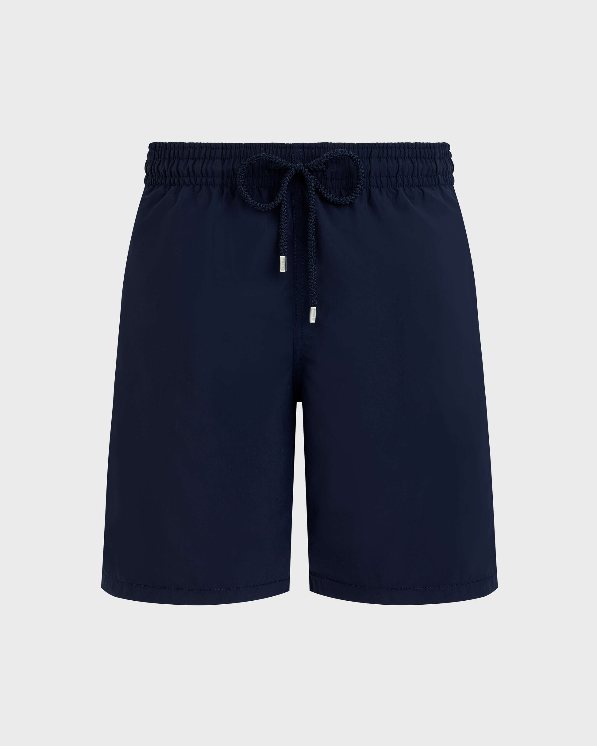 Vilebrequin Men Long Swim Shorts Solid - Blue Navy Swimwear