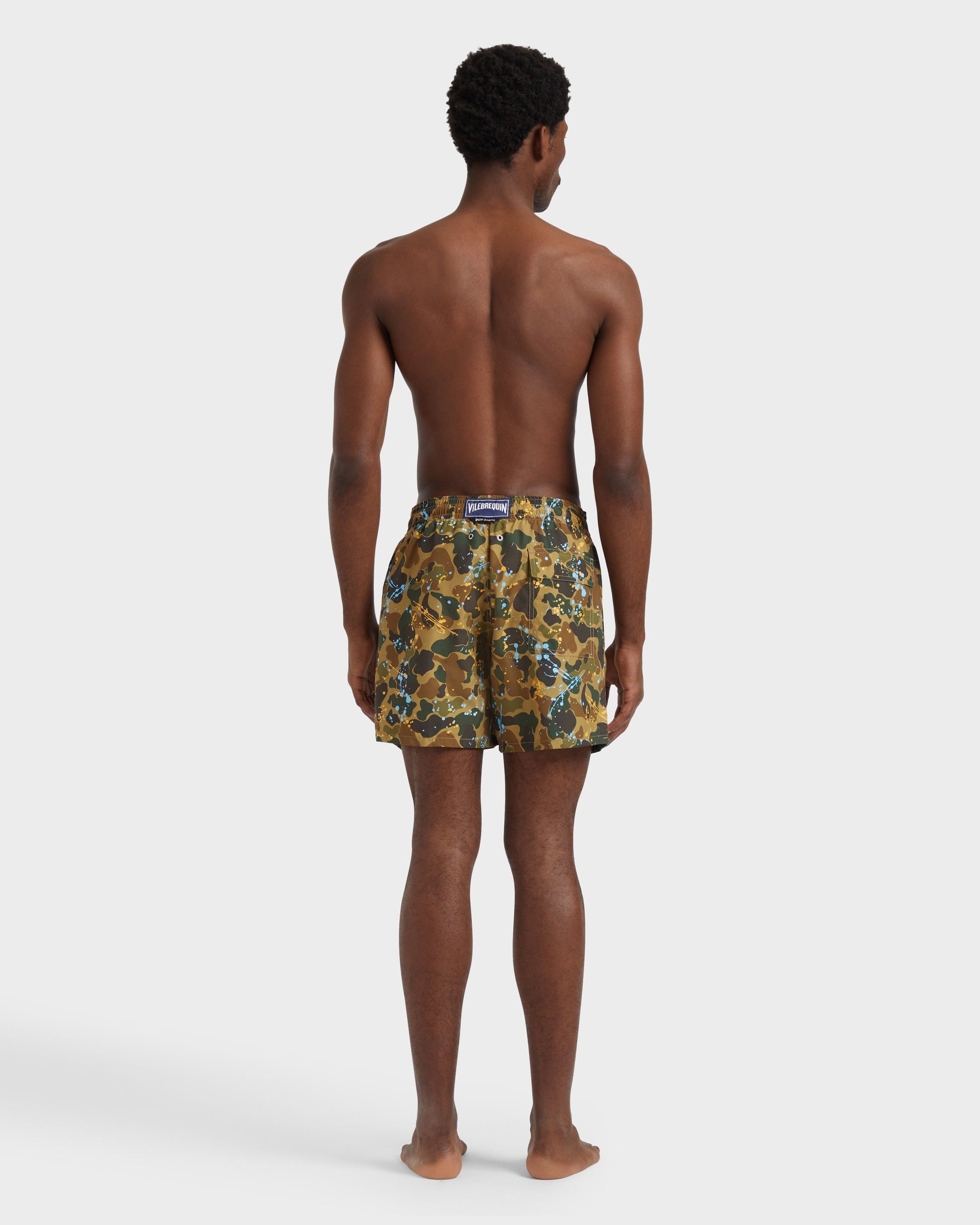Vilebrequin Men Swim Shorts Camo Splash - VBQ x Palm Angels