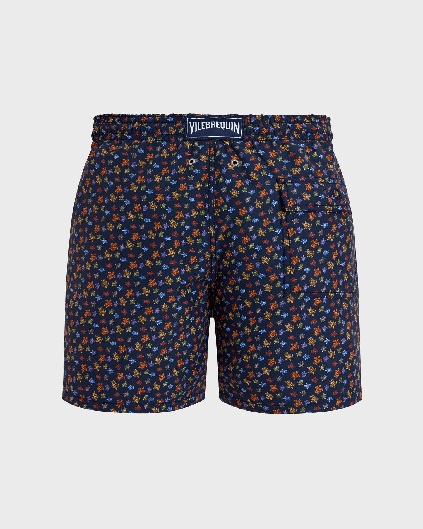 Vilebrequin Men Swim Shorts Micro Ronde Des Tortues - Orange Vitamin
