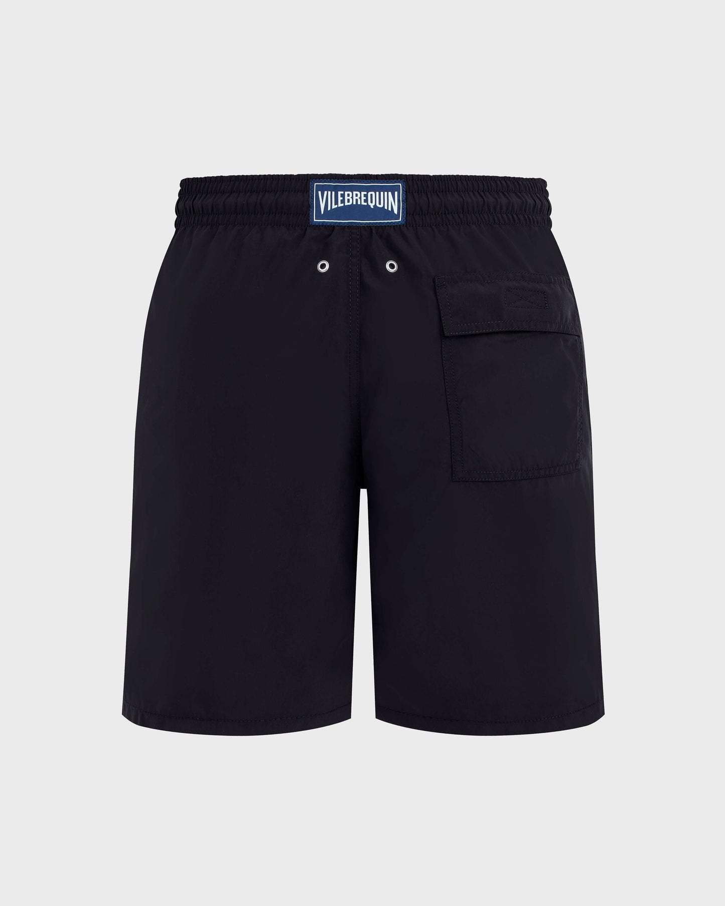 Vilebrequin Men Long Swim Shorts Solid - Black Swimwear