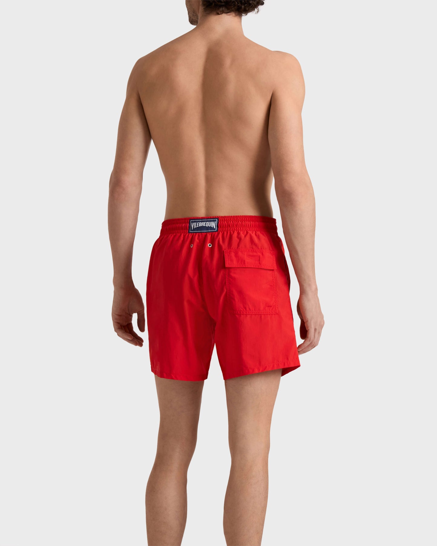 Vilebrequin Men Swim Shorts Solid - Poppy red
