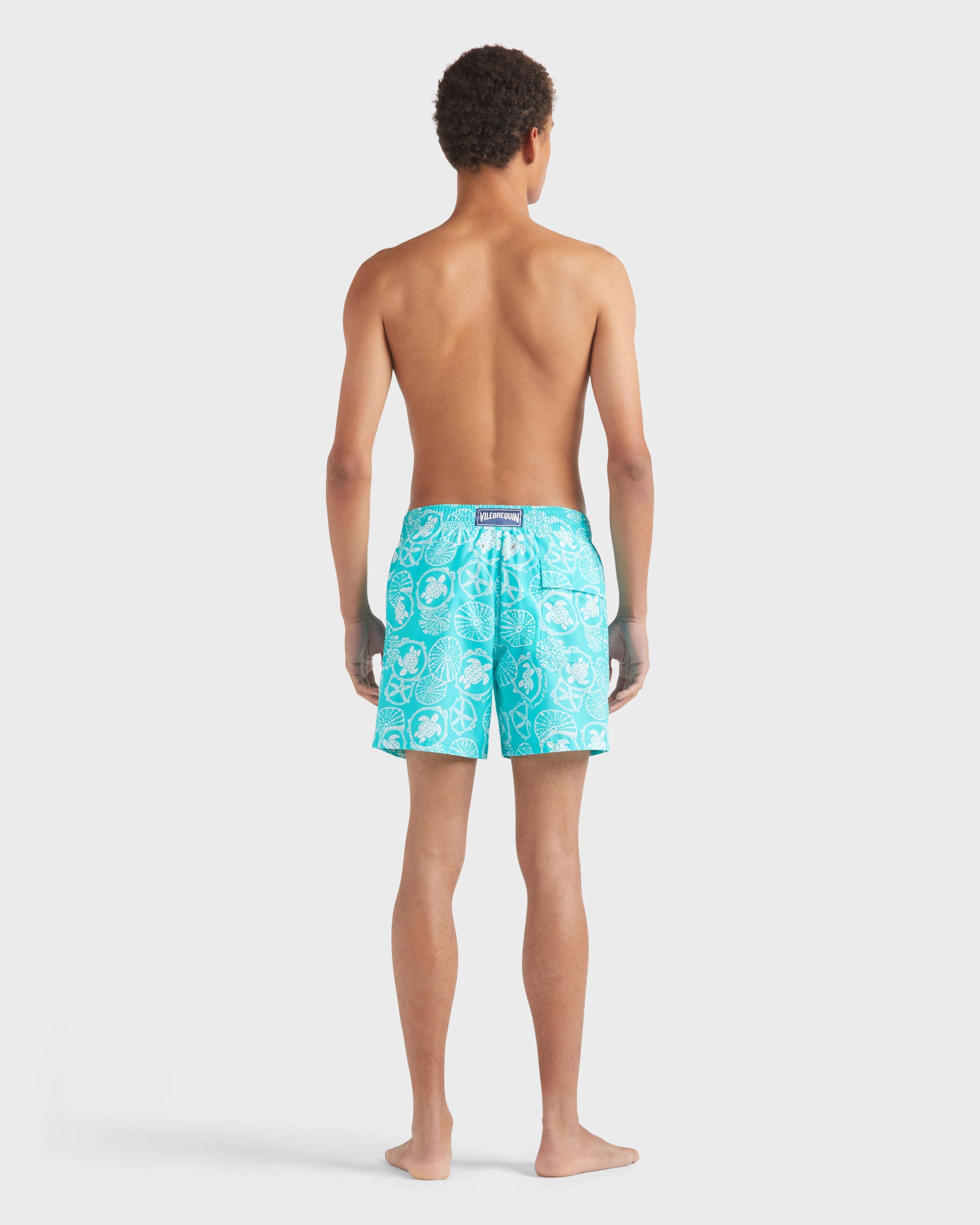 Vilebrequin Men Swim shorts Oursins Bicolores - Disco green