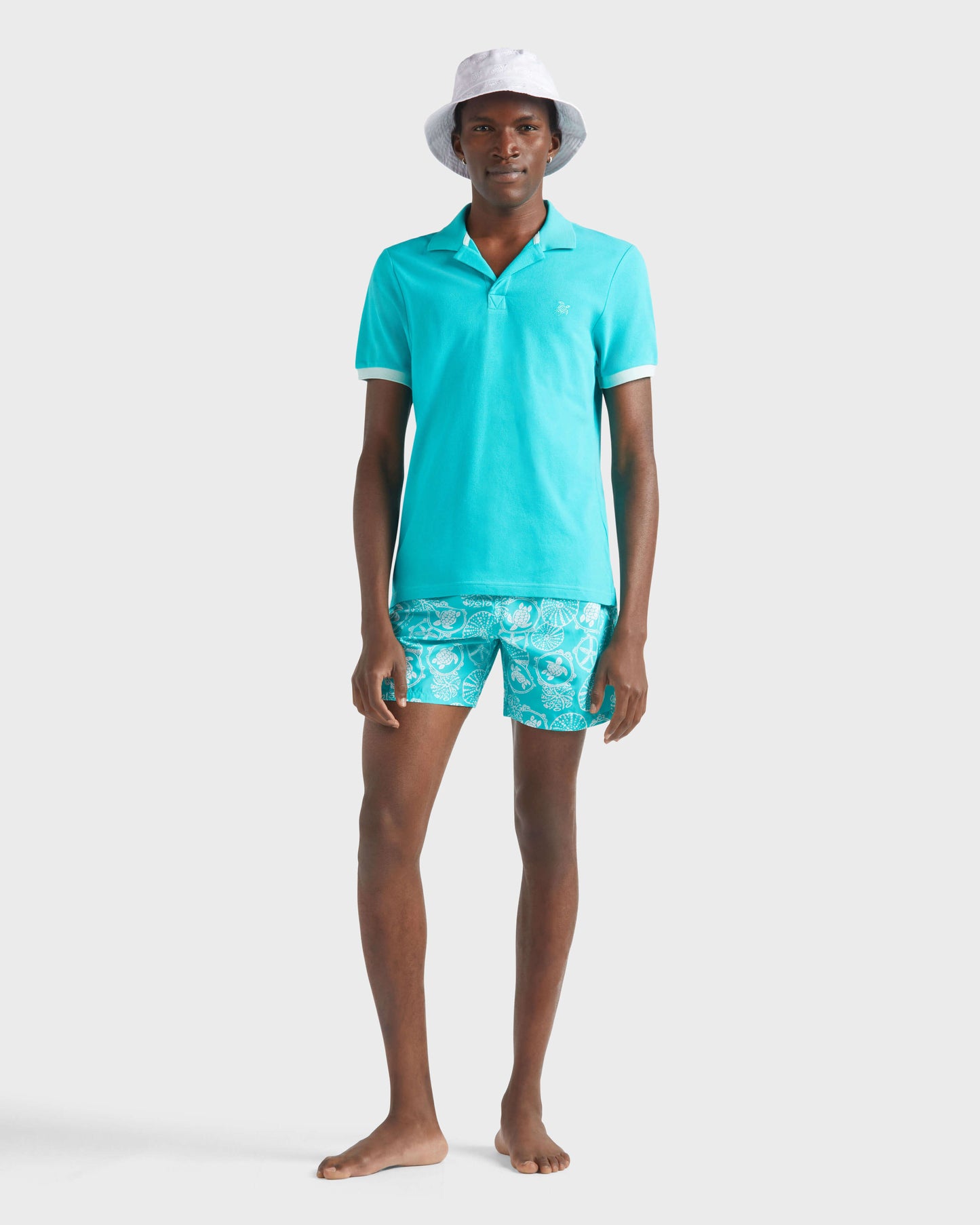 Vilebrequin Men Swim shorts Oursins Bicolores - Disco green