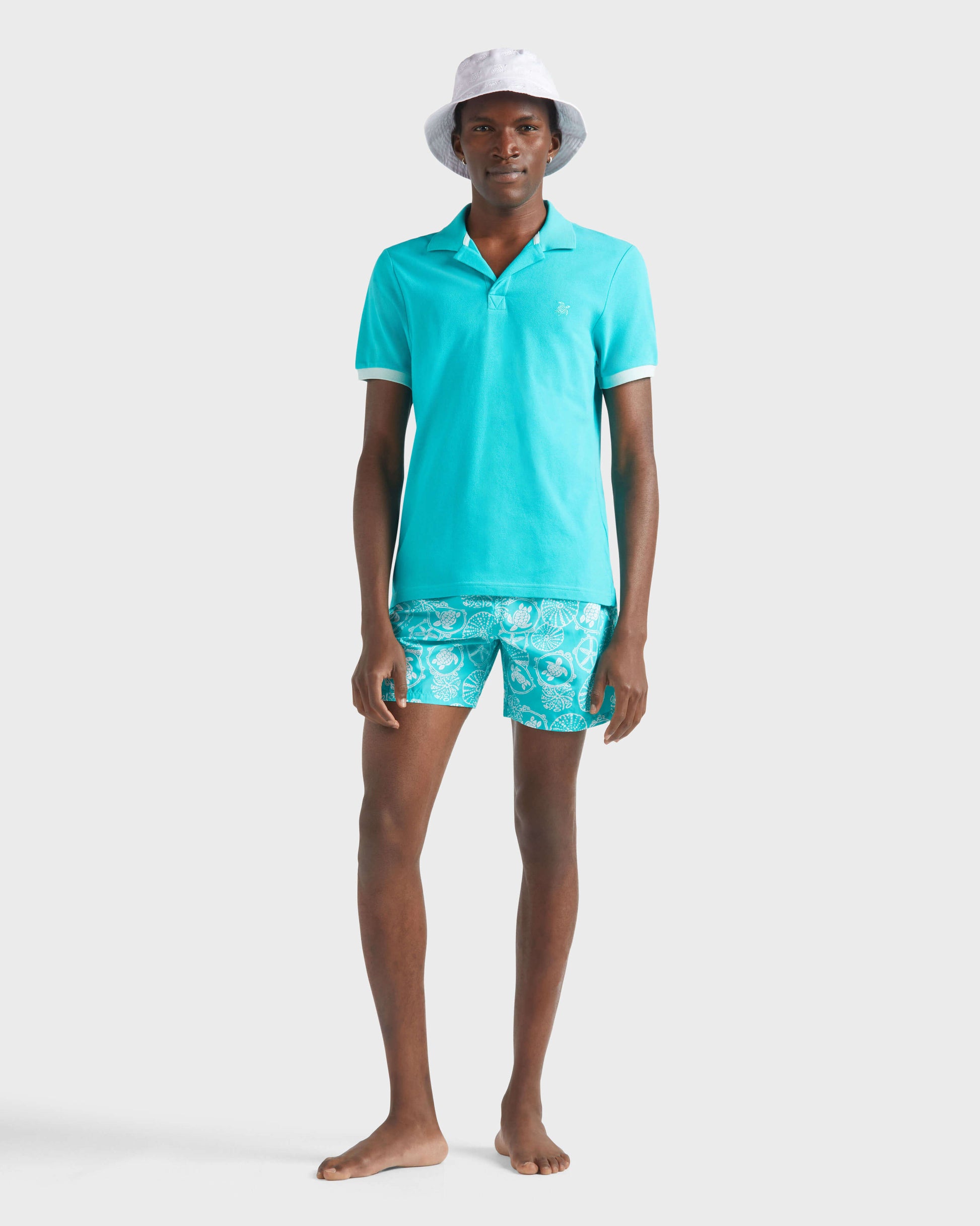Vilebrequin Men Swim shorts Oursins Bicolores - Disco green