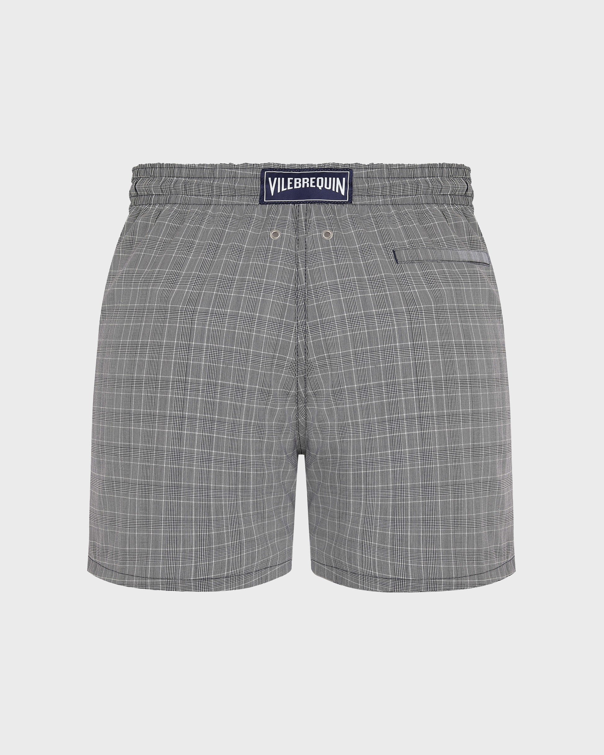 Vilebrequin Men Ultrafine Wool Swim Trunks Prince of Wales Check - Blue Navy