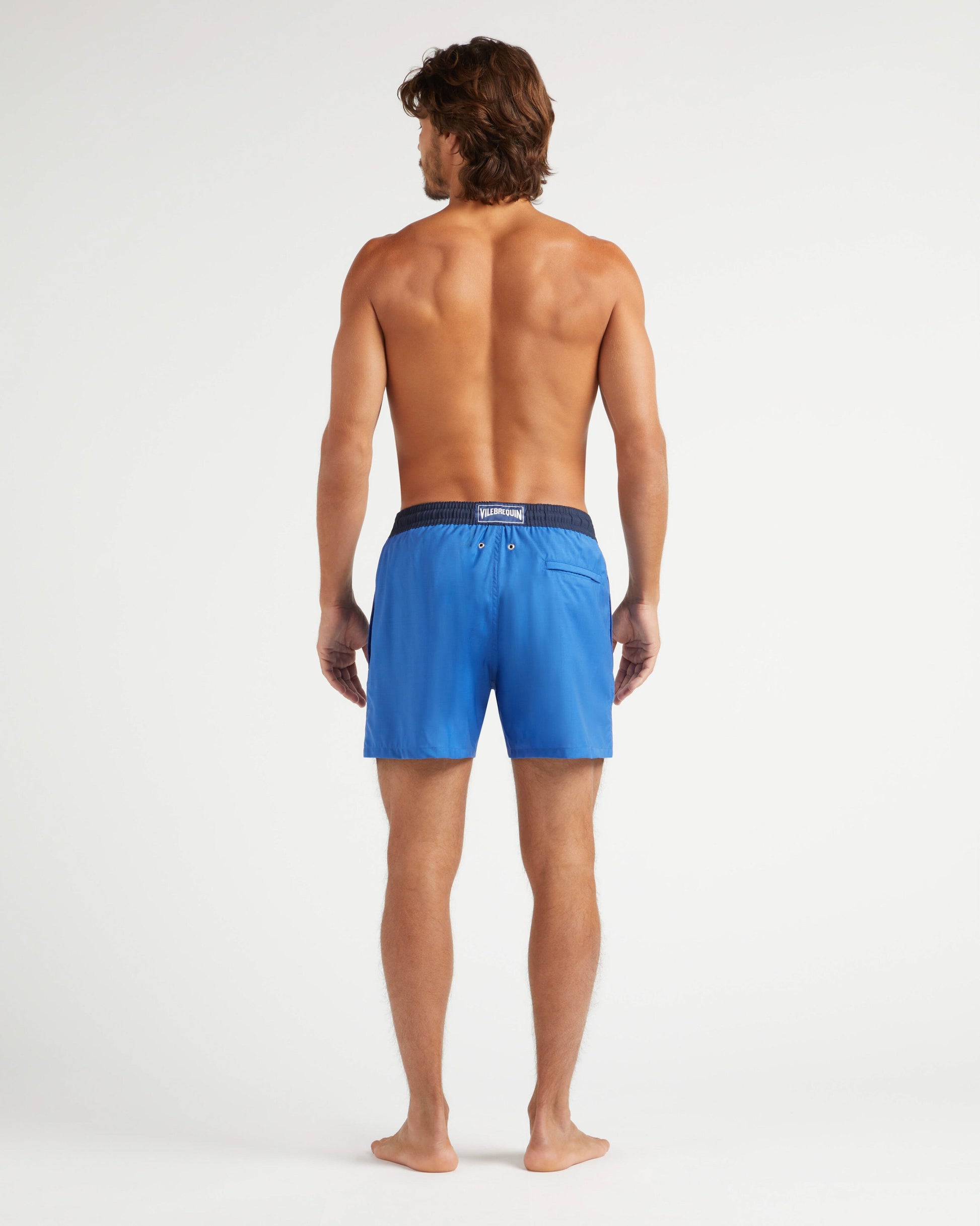 Vilebrequin Men Swim Shorts Bicolore - Sea blue Swimwear