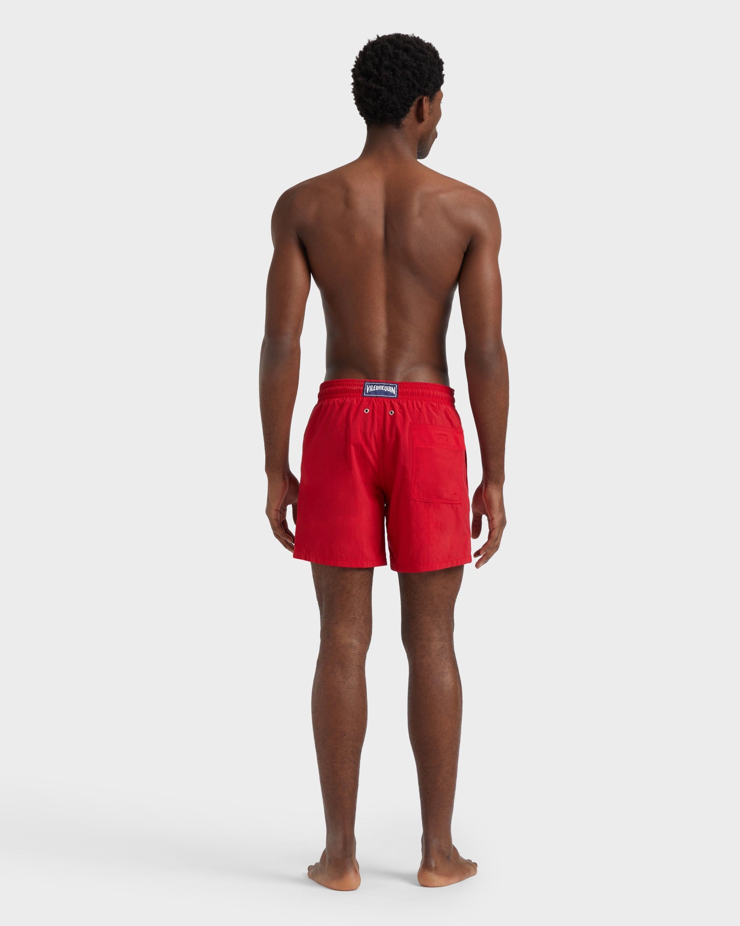 Vilebrequin Men Swim Shorts Water-reactive Ronde Des Tortues - Red Lipstick