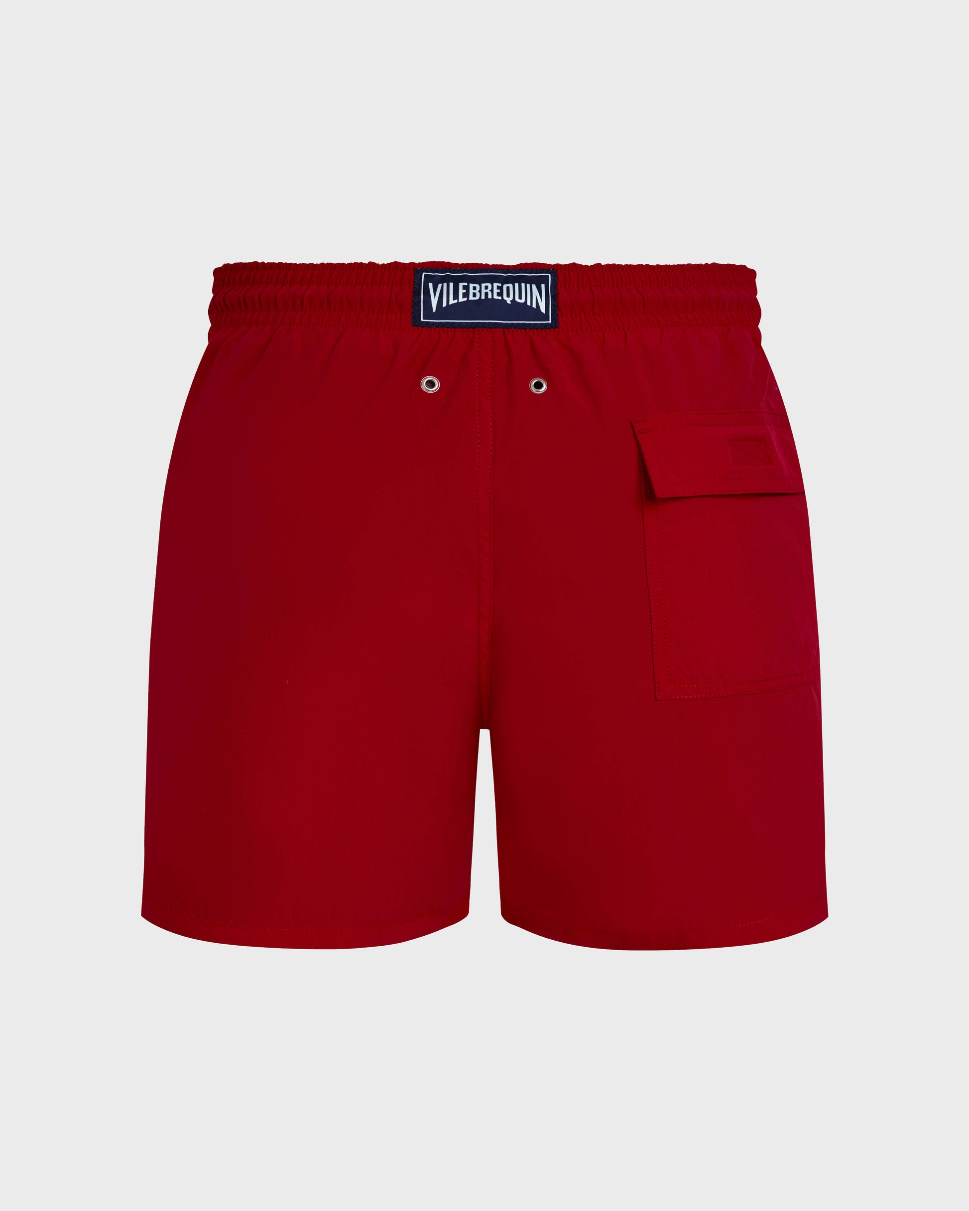 Vilebrequin Men Swim Shorts Water-reactive Ronde Des Tortues - Red Lipstick