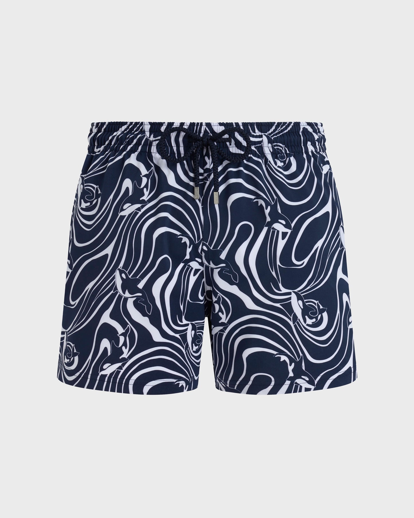 Vilebrequin Men Stretch Short Swim Shorts Orcas - Blue Navy