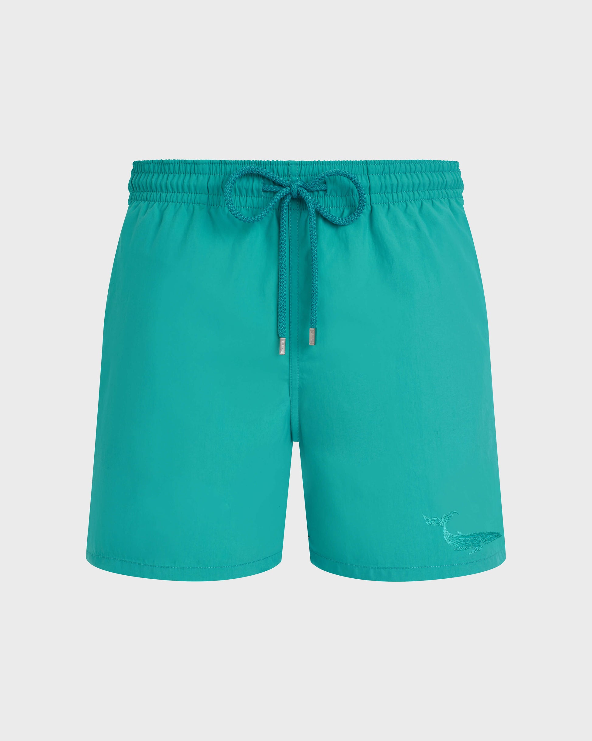 Vilebrequin Men Swim Shorts Water-reactive Whales - Disco green