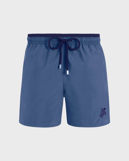 Vilebrequin Men Swim Shorts Solid Bicolore - Blue Storm Swimwear