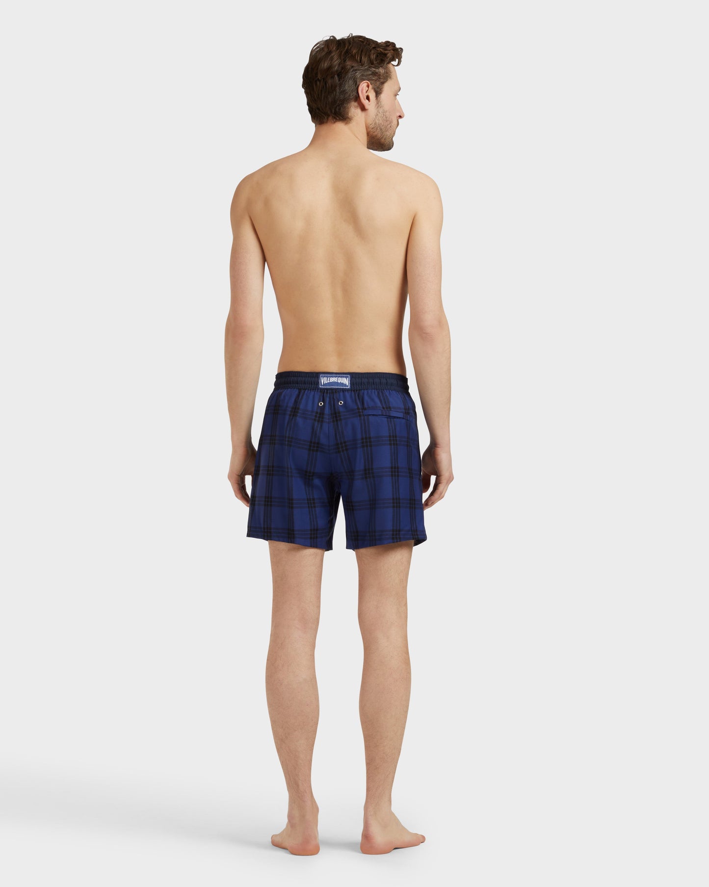 Vilebrequin Men Ultrafine Wool Swim Shorts Carreaux Tailoring