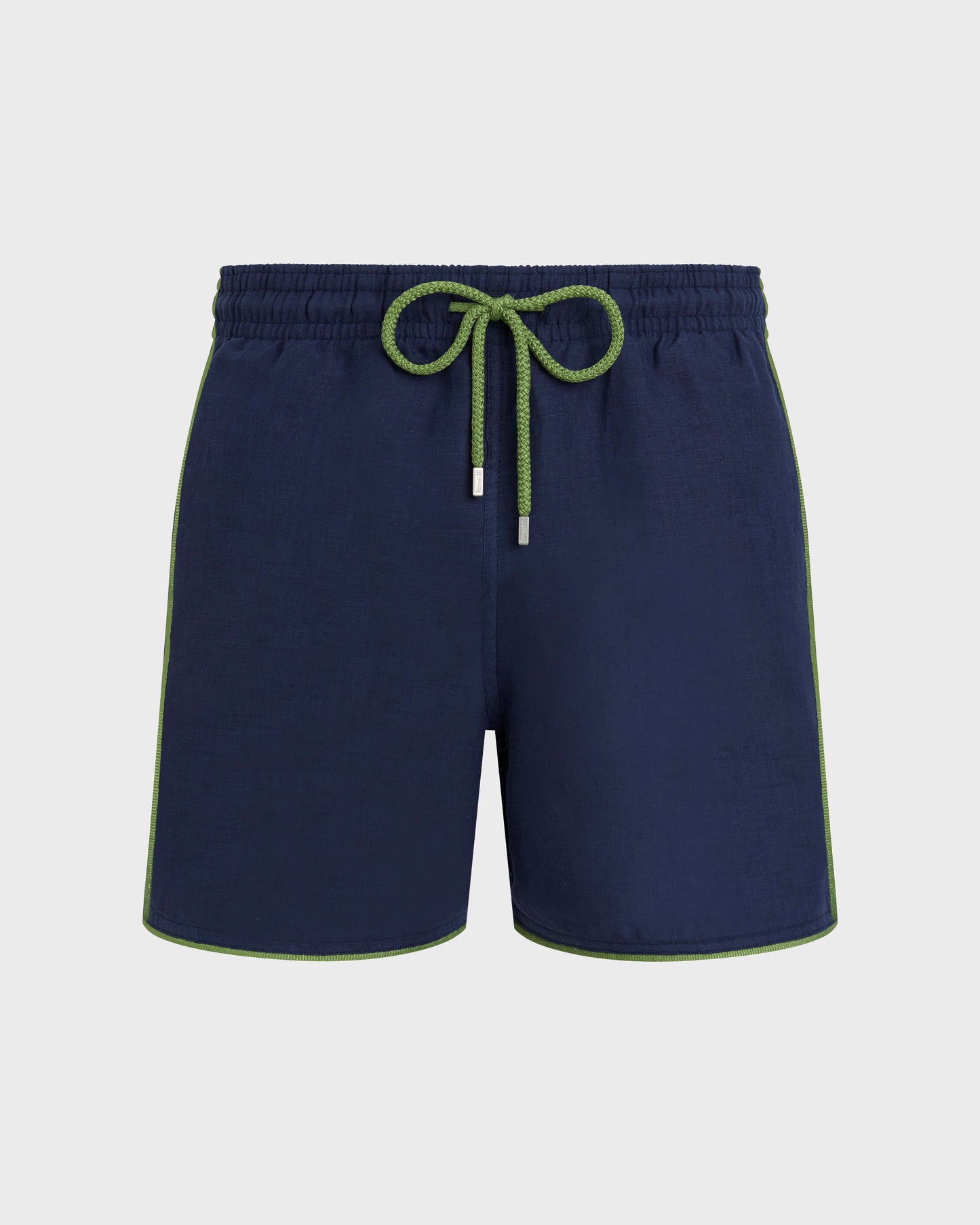 Vilebrequin Men Linen Swim Shorts Solid - Blue Navy