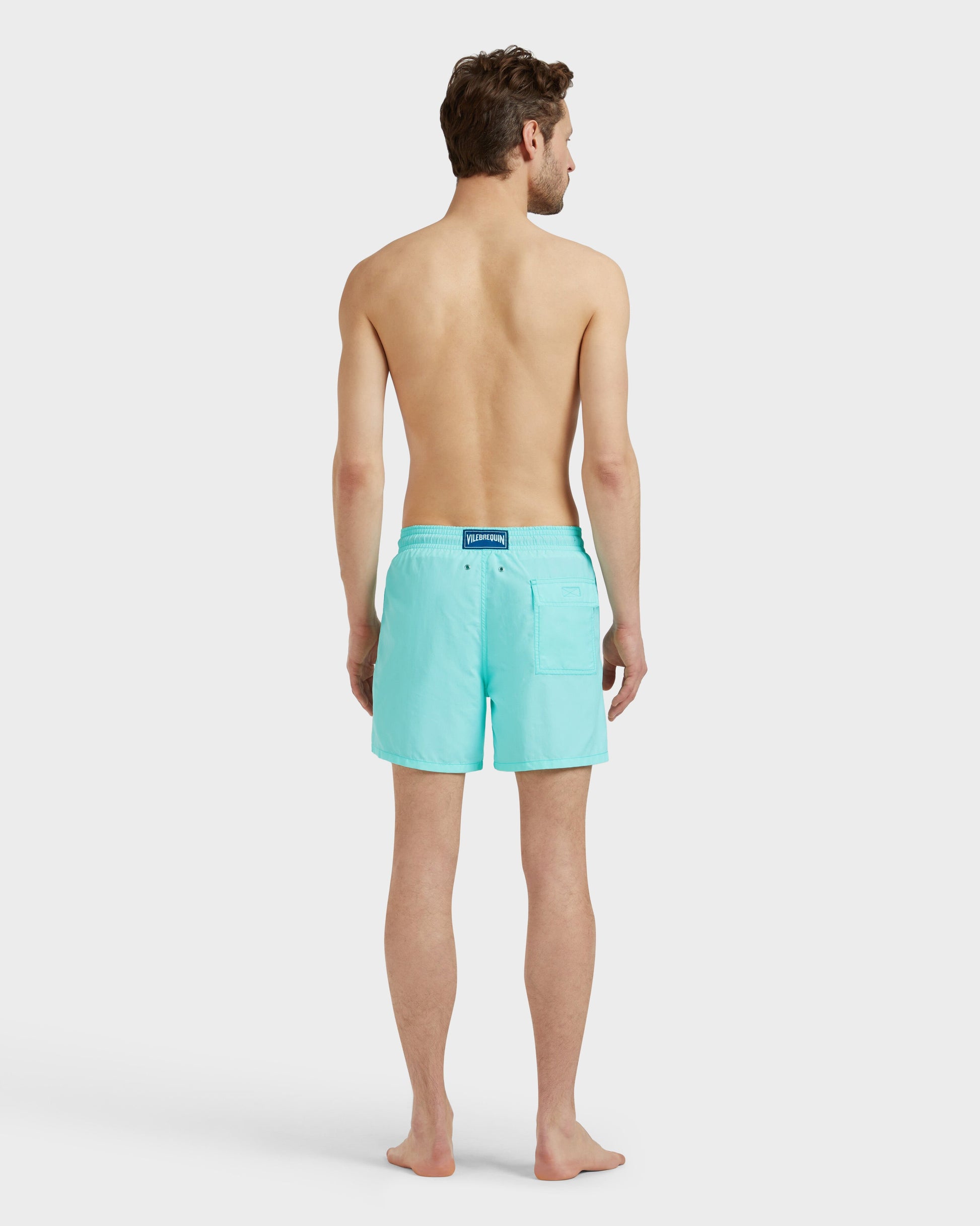 Vilebrequin Men Swim Shorts Embroidered Whale - Blue note