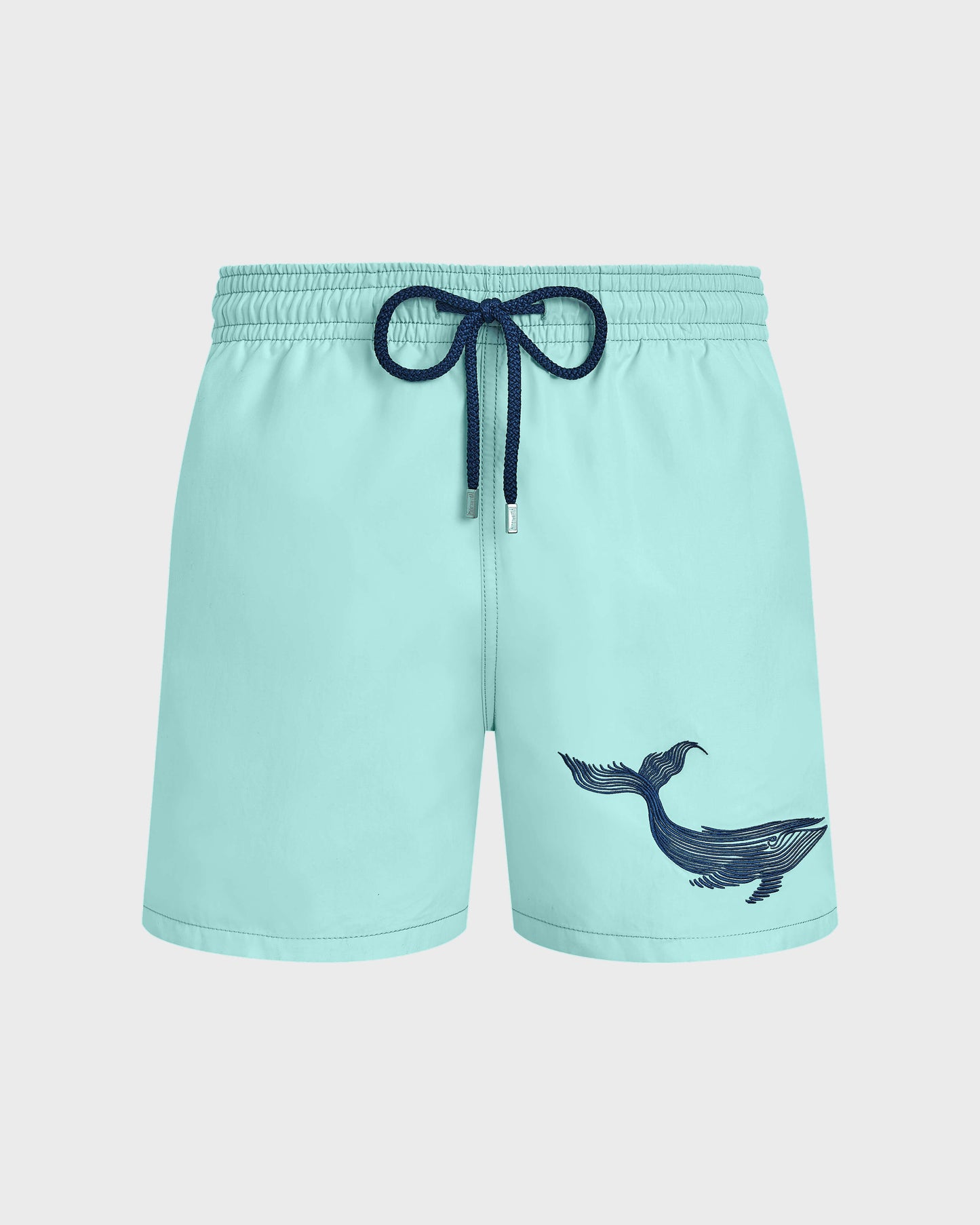 Vilebrequin Men Swim Shorts Embroidered Whale - Blue note