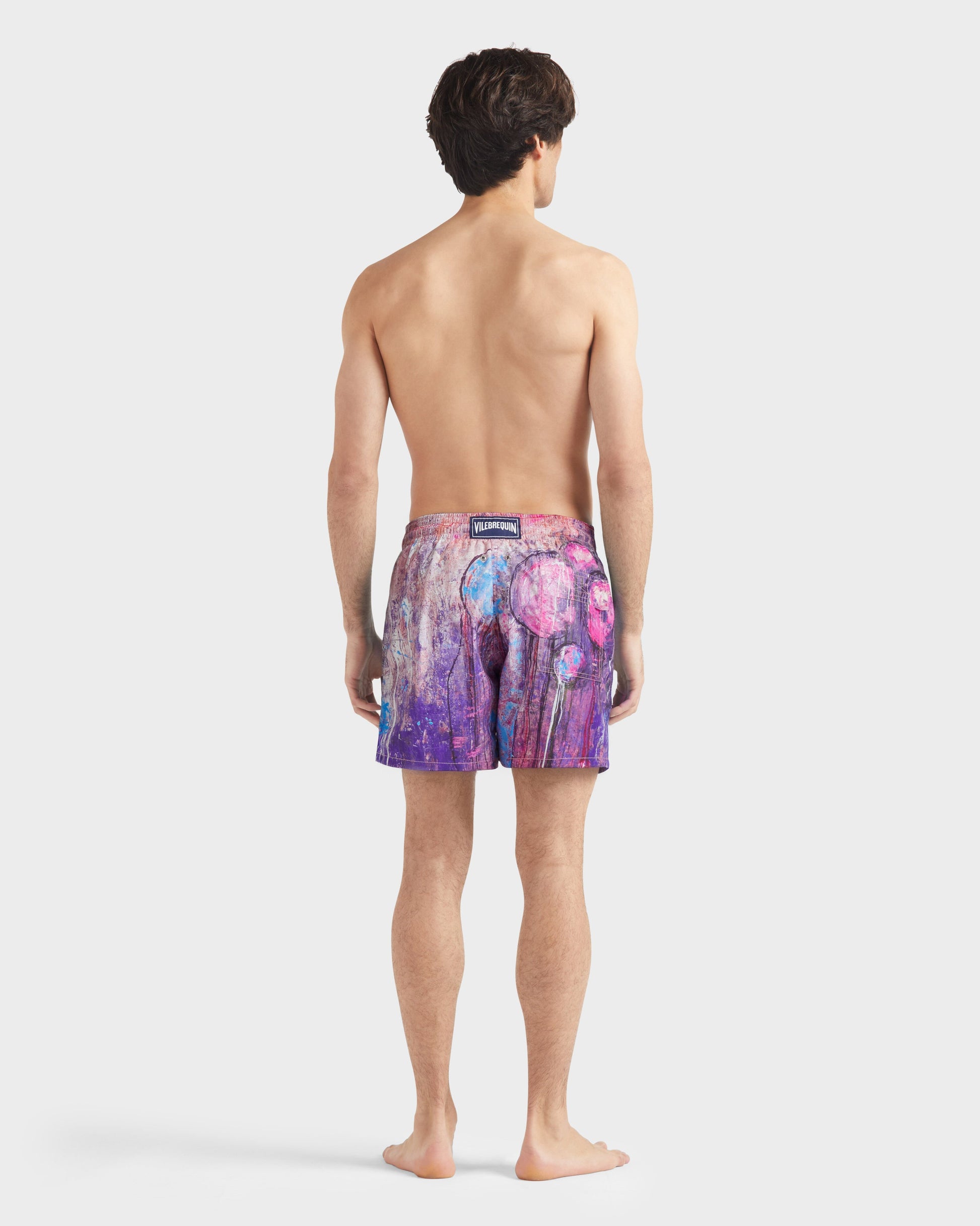 Vilebrequin Men Swim Shorts Dripping Balloons - Purple Glycine