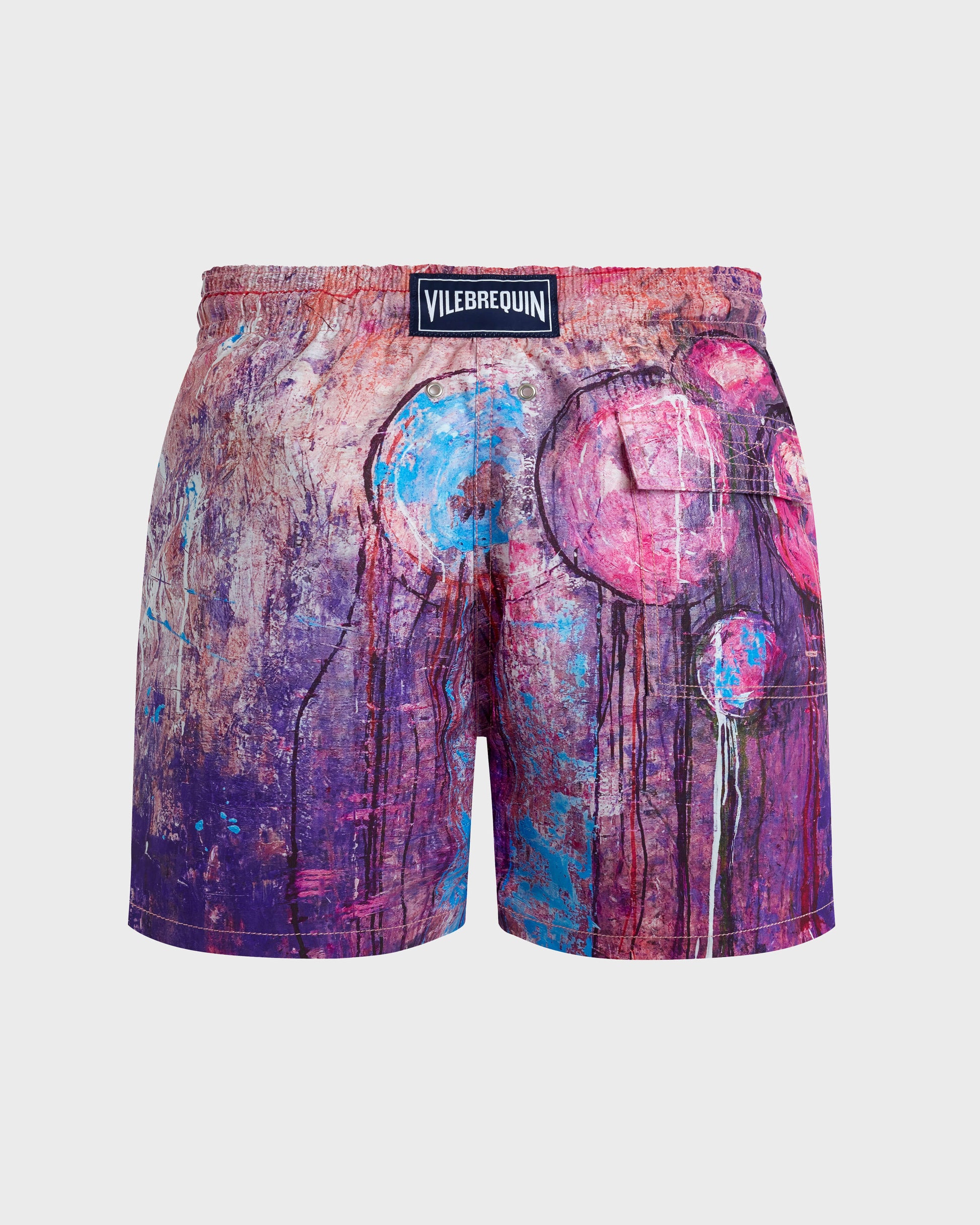 Vilebrequin Men Swim Shorts Dripping Balloons - Purple Glycine