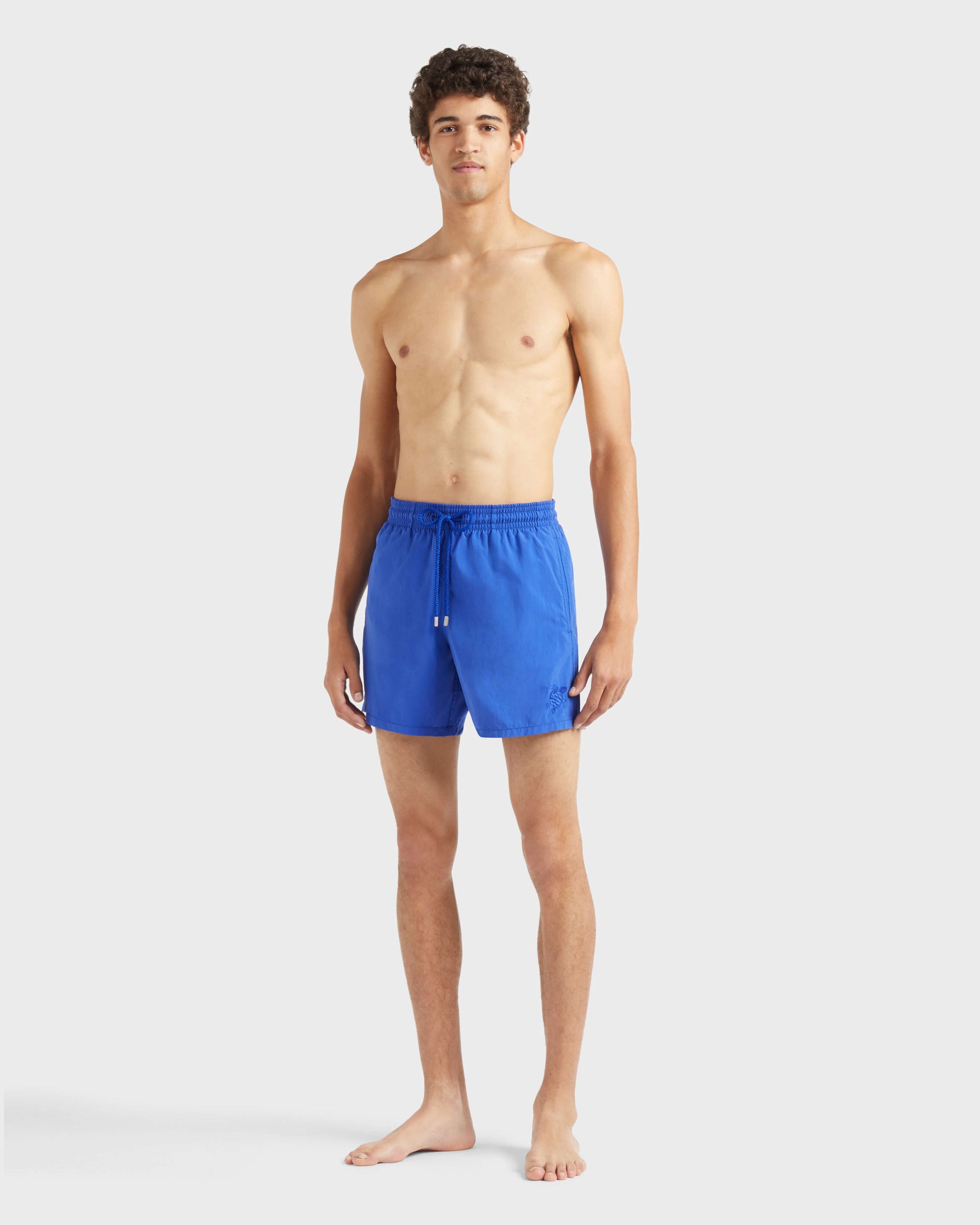 Vilebrequin Men Swim shorts Ronde Des Tortues Maxi Water-reactive - Blue Marrakech