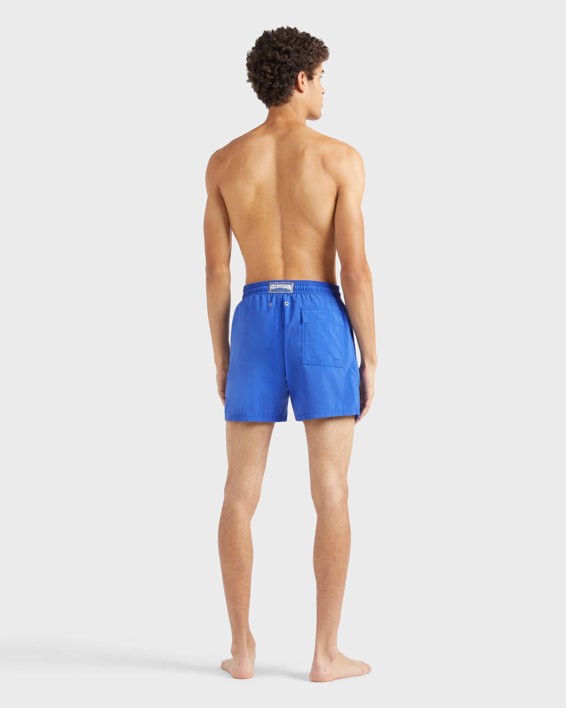 Vilebrequin Men Swim shorts Ronde Des Tortues Maxi Water-reactive - Blue Marrakech