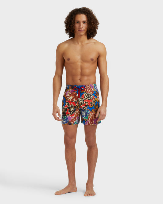 Vilebrequin Men Swim Shorts Hawaiian Patchwork - VBQ x Palm Angels