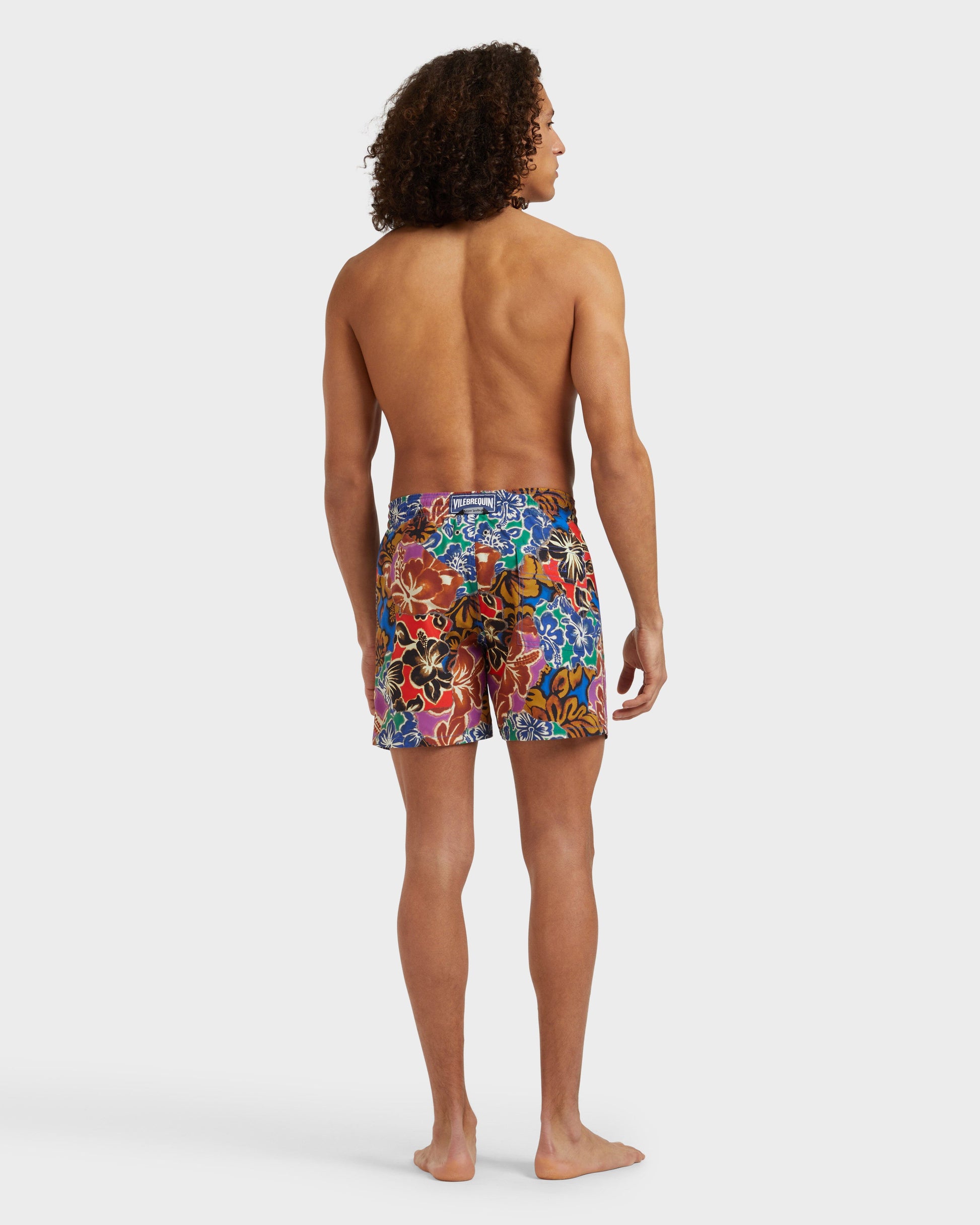 Vilebrequin Men Swim Shorts Hawaiian Patchwork - VBQ x Palm Angels