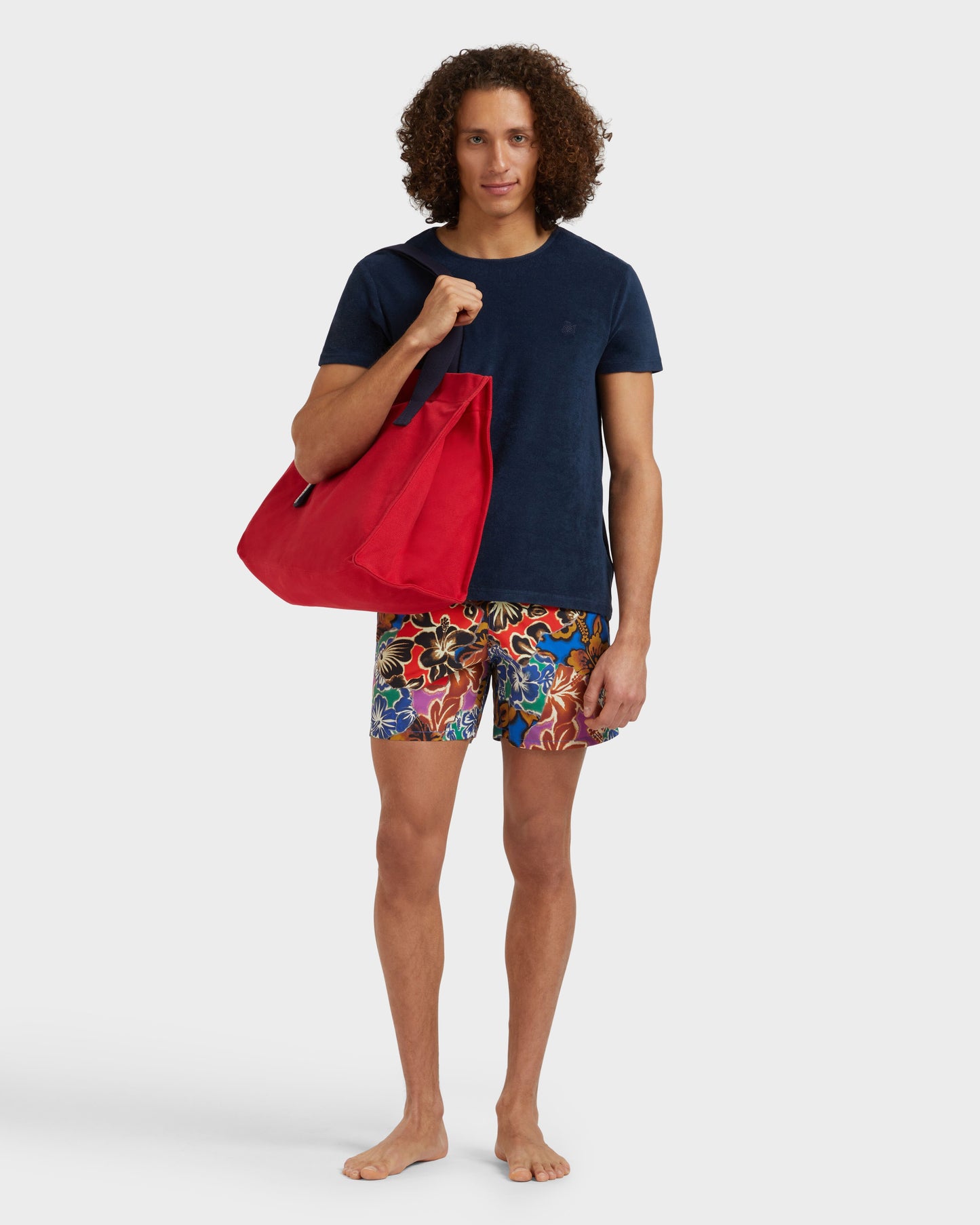 Vilebrequin Men Swim Shorts Hawaiian Patchwork - VBQ x Palm Angels