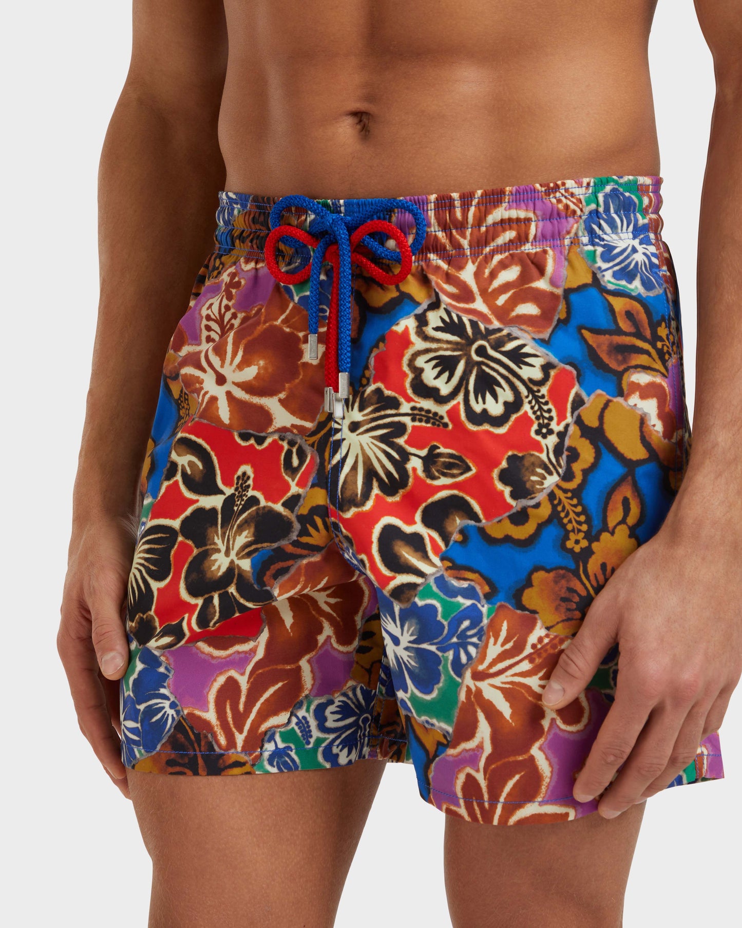 Vilebrequin Men Swim Shorts Hawaiian Patchwork - VBQ x Palm Angels