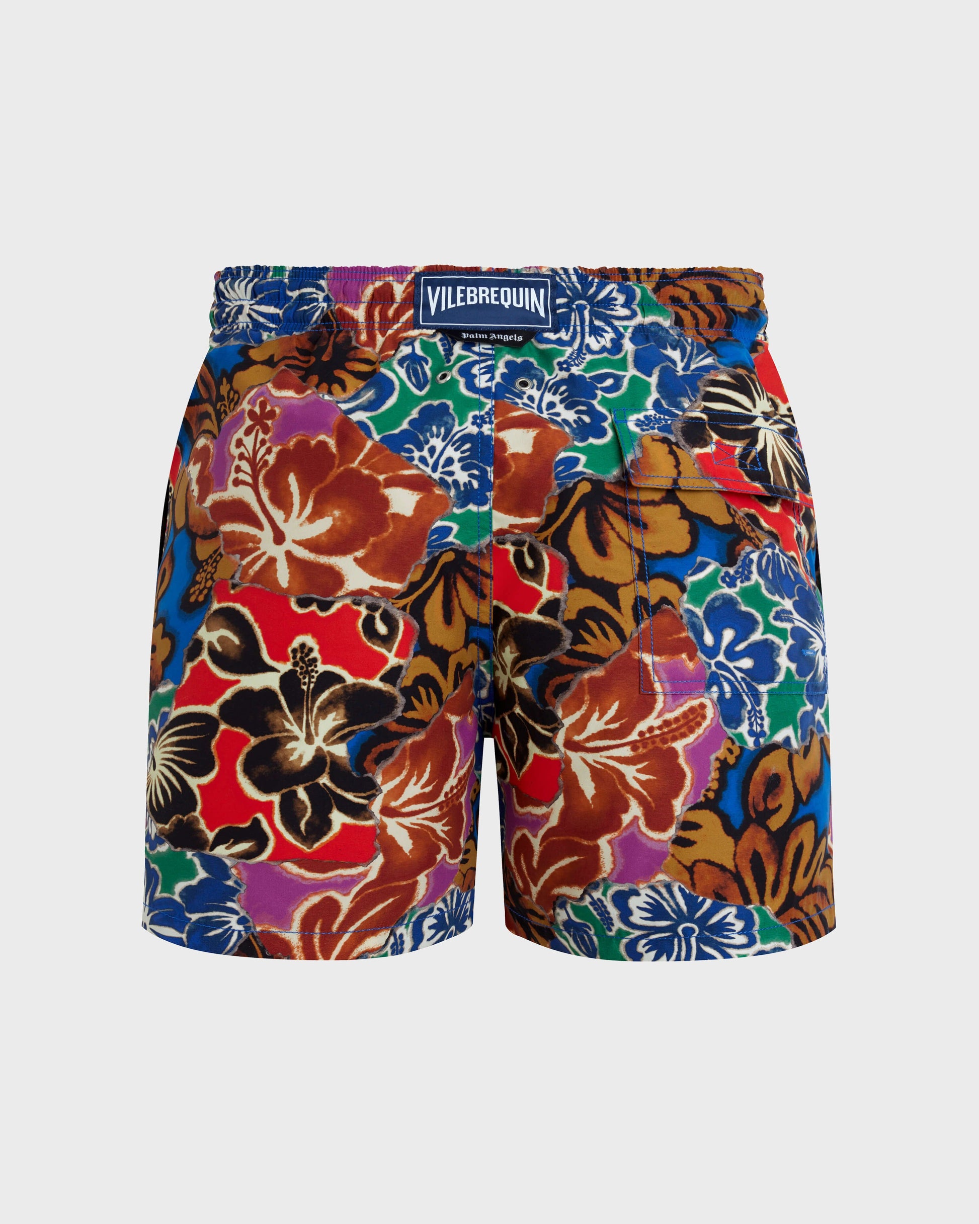 Vilebrequin Men Swim Shorts Hawaiian Patchwork - VBQ x Palm Angels