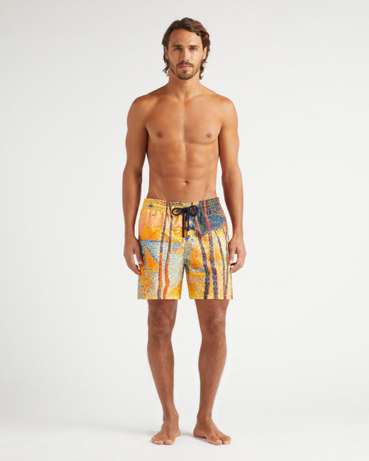 Vilebrequin Men 360 Swim Shorts Voile et Pins - Vilebrequin x Paul Signac