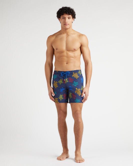 Vilebrequin Men Swim Shorts Ronde des Tortues Tricot