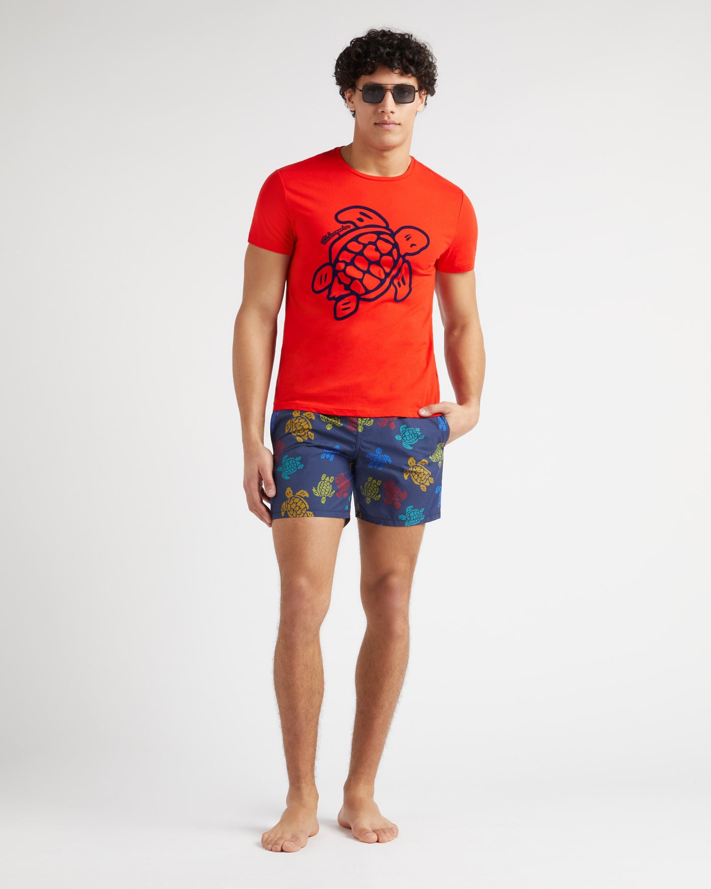 Vilebrequin Men Swim Shorts Ronde des Tortues Tricot