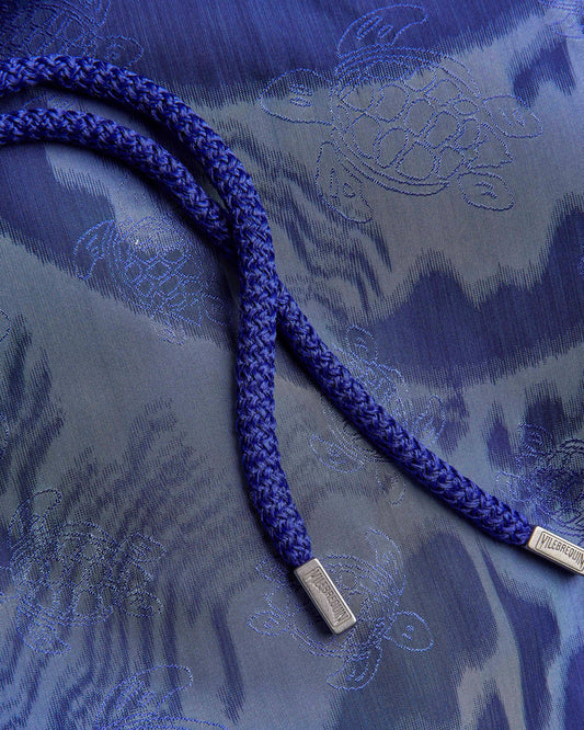 Vilebrequin Men Silk Swim Shorts Vagues - Vilebrequin x Maison BUCOL