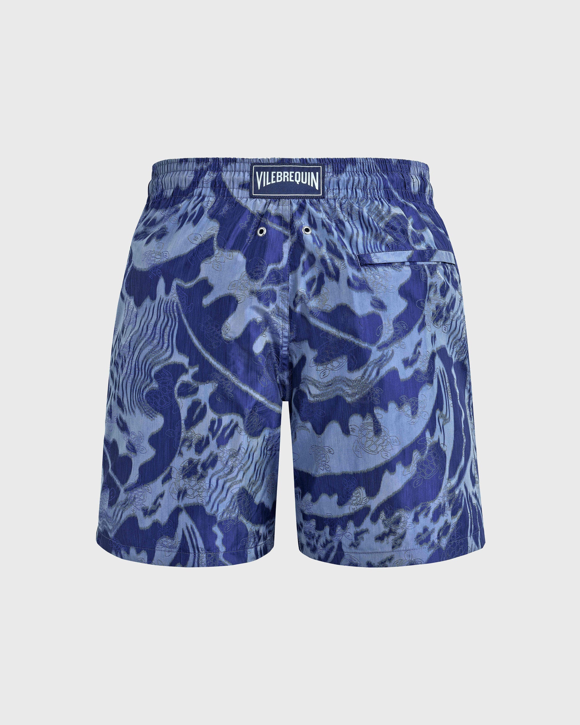 Vilebrequin Men Silk Swim Shorts Vagues - Vilebrequin x Maison BUCOL
