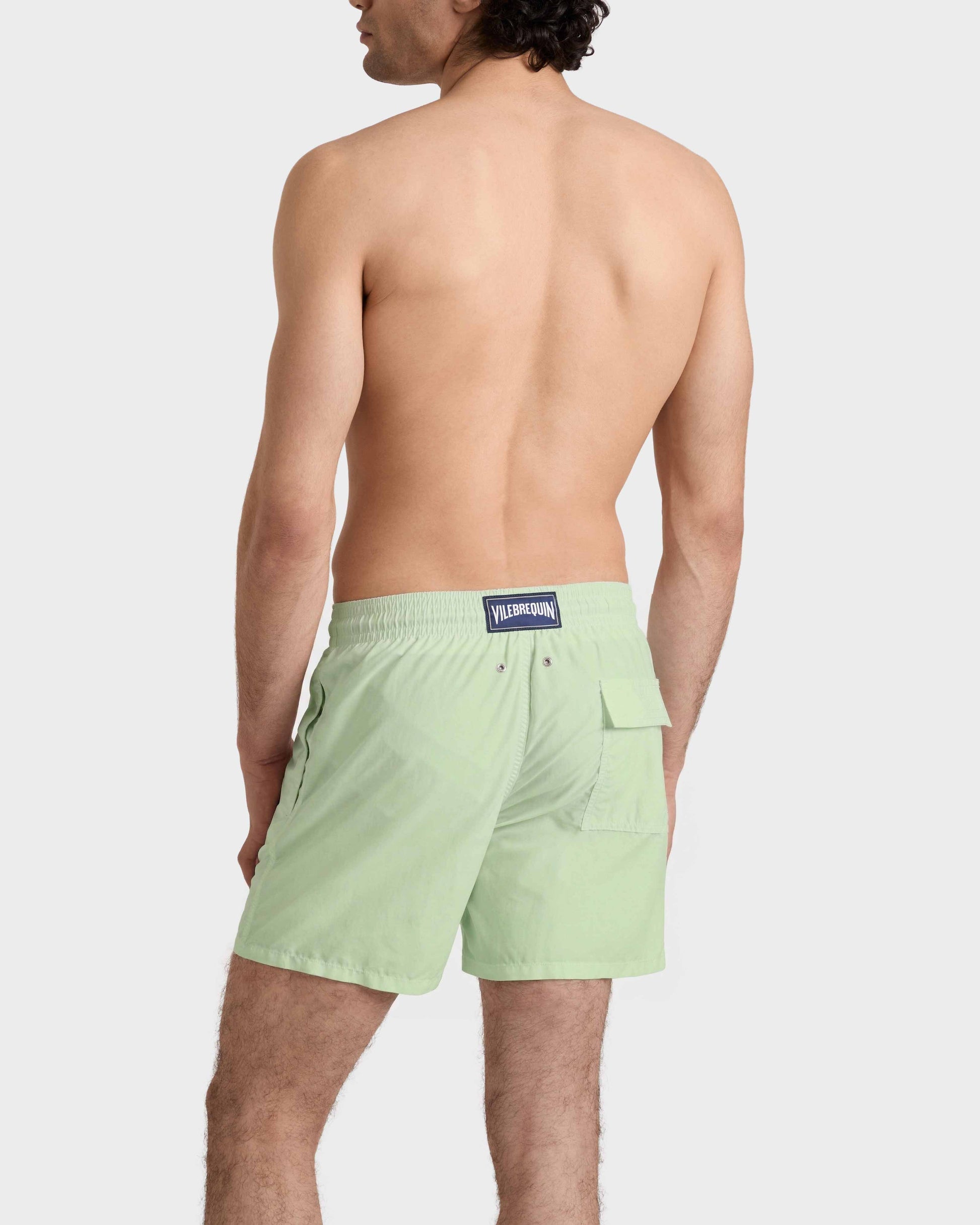 Vilebrequin Men Swim Shorts Solid - Green Macaroon