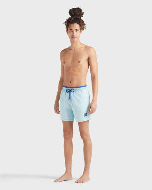 Vilebrequin Men Swim Shorts Solid Bicolore - Blue note Swimwear