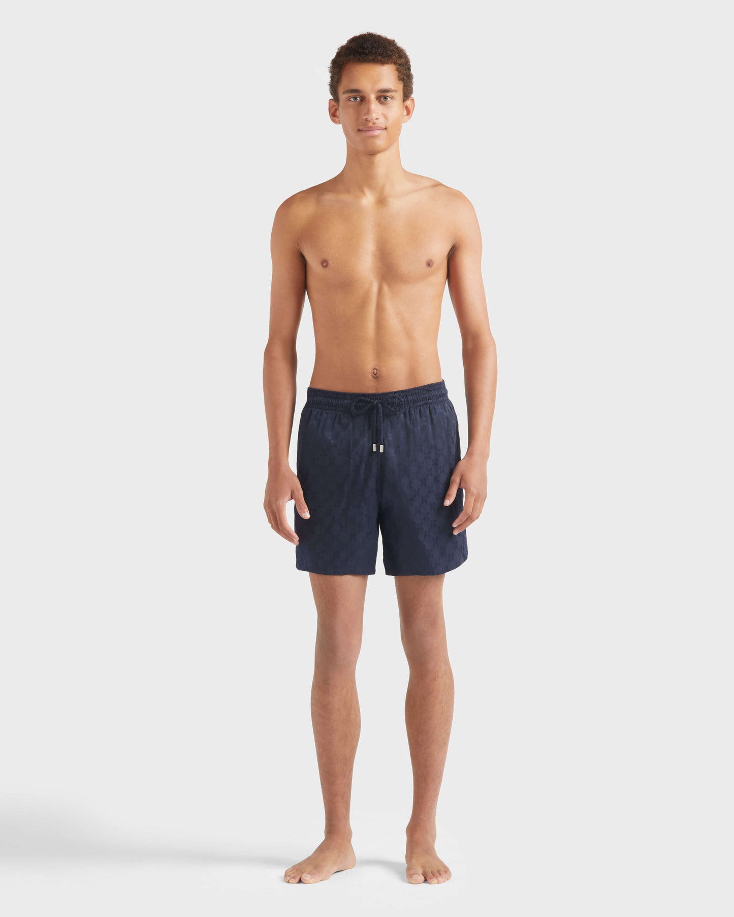 Vilebrequin Men Swim shorts Turtles Monogram - Blue Navy
