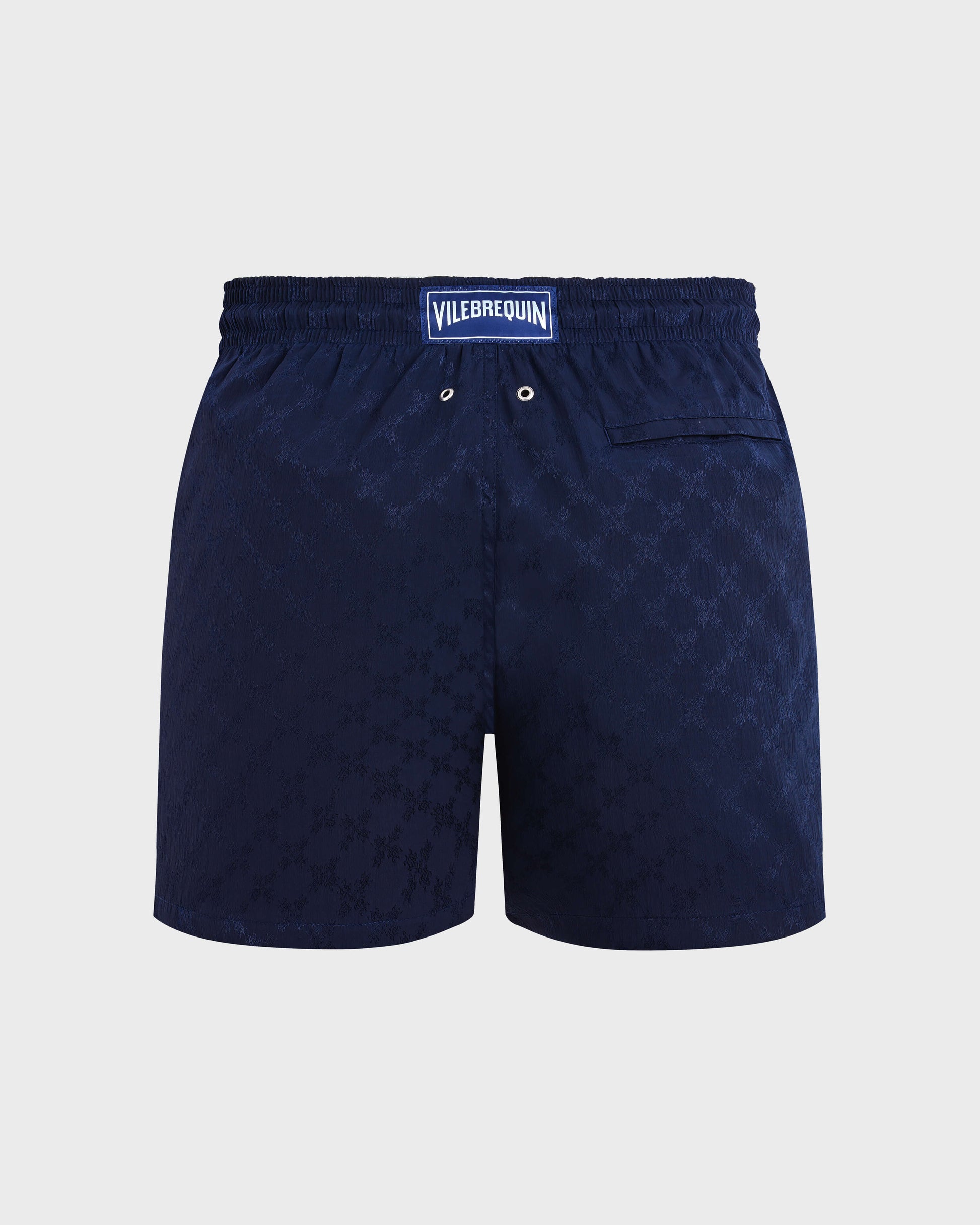 Vilebrequin Men Swim shorts Turtles Monogram - Blue Navy