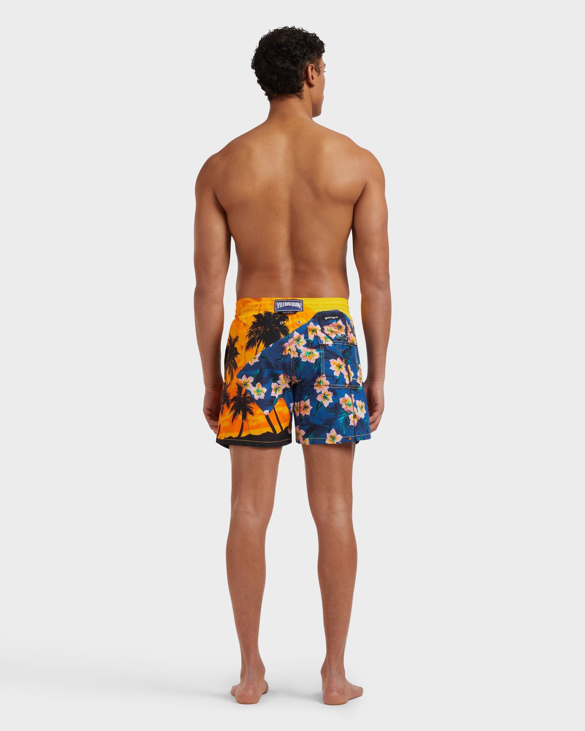 Vilebrequin Men Swim Shorts Hawaiian Mix - VBQ x Palm Angels