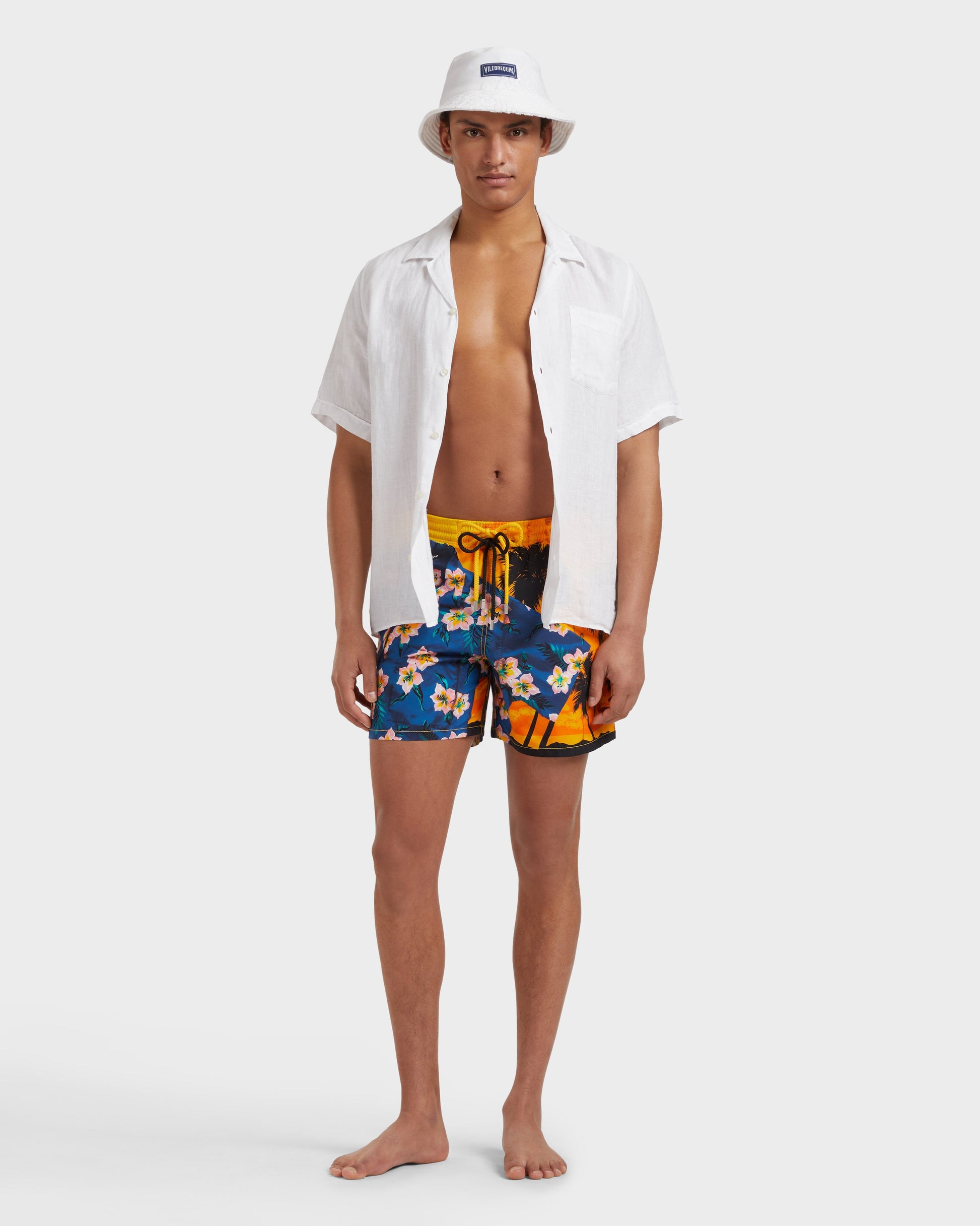Vilebrequin Men Swim Shorts Hawaiian Mix - VBQ x Palm Angels