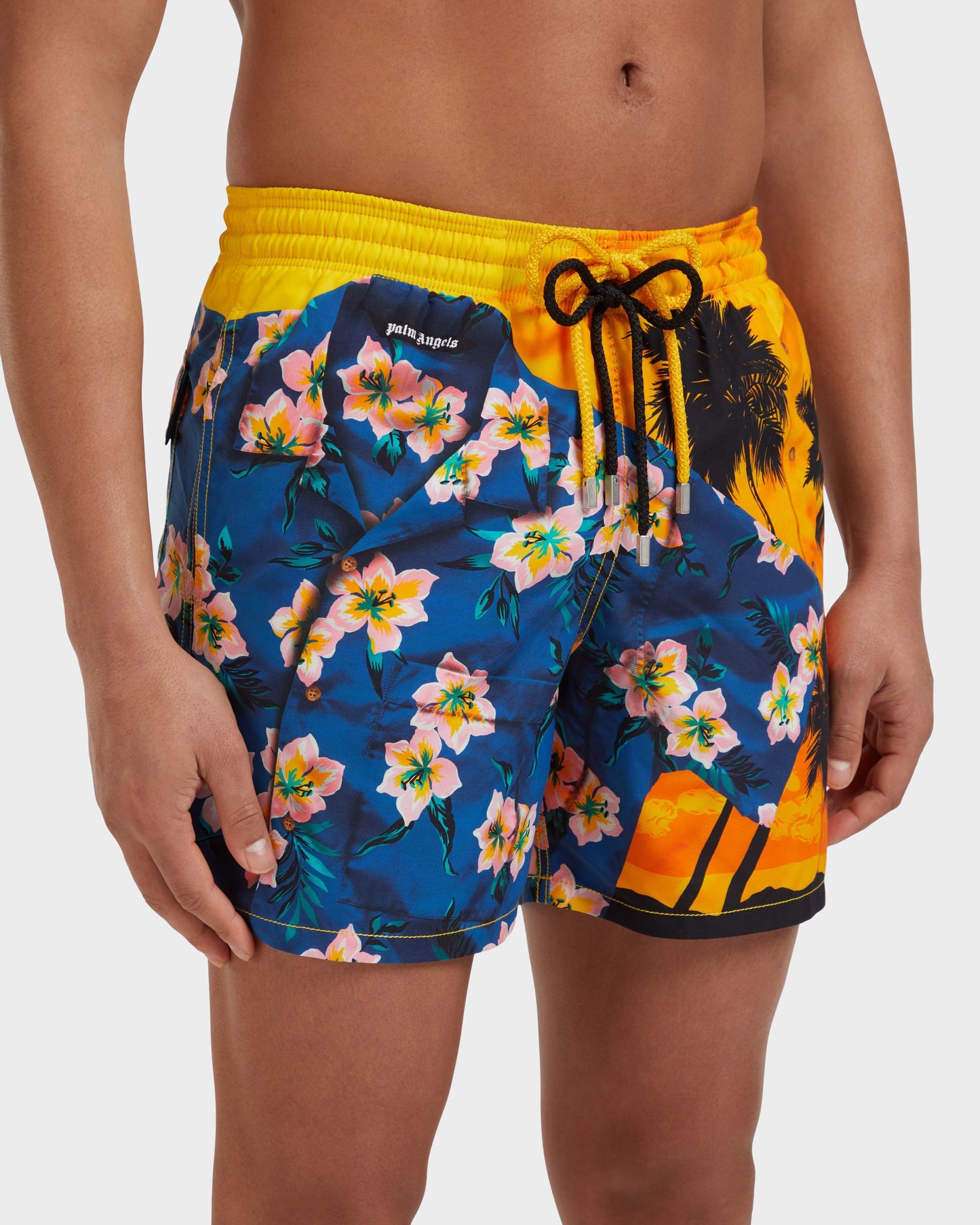 Vilebrequin Men Swim Shorts Hawaiian Mix - VBQ x Palm Angels
