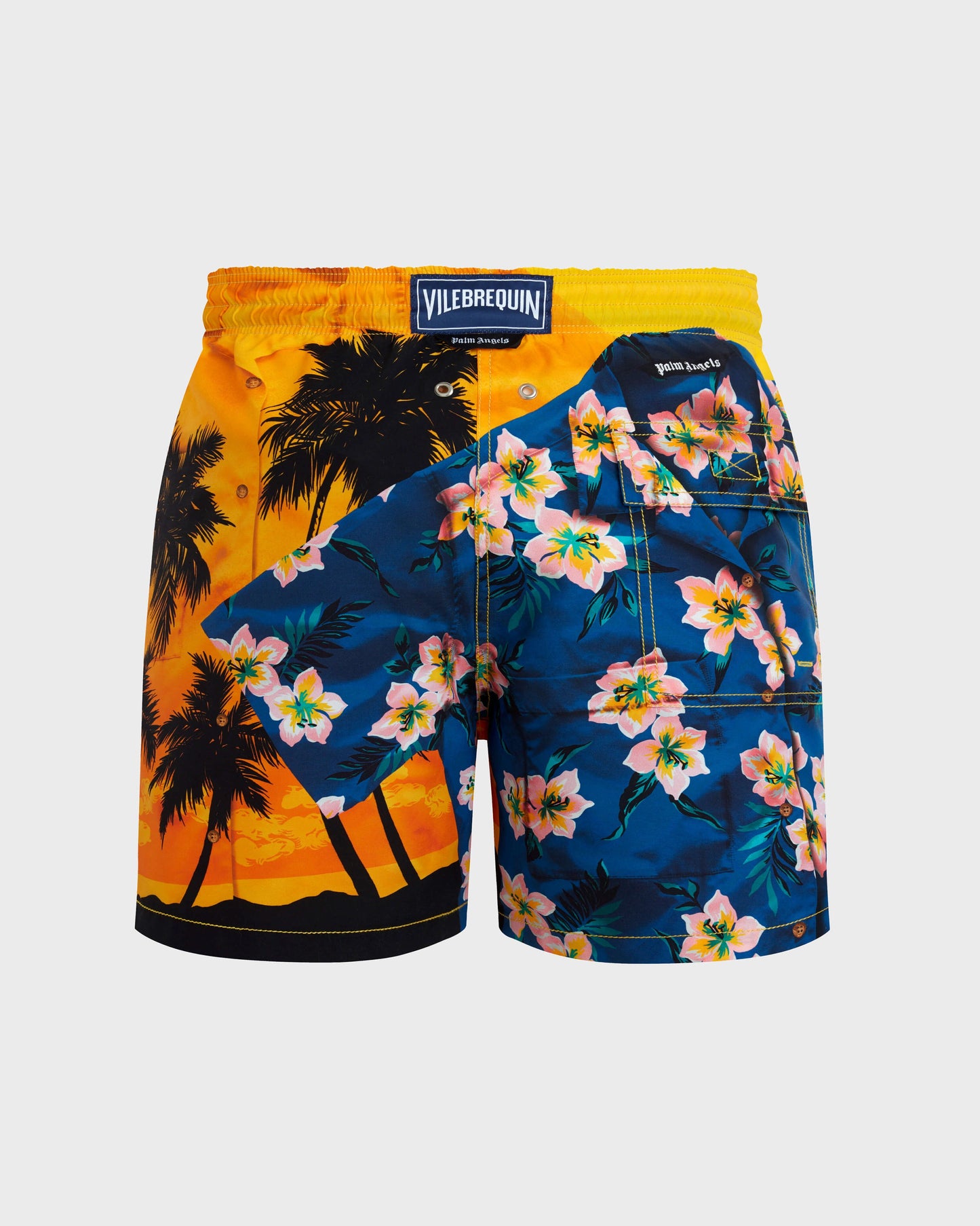 Vilebrequin Men Swim Shorts Hawaiian Mix - VBQ x Palm Angels