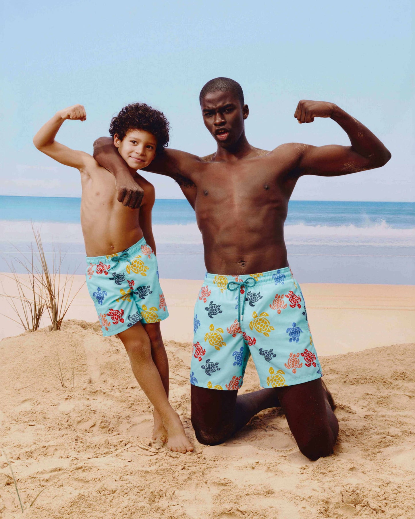 Vilebrequin Men Swim Shorts Ronde des Tortues Tricot