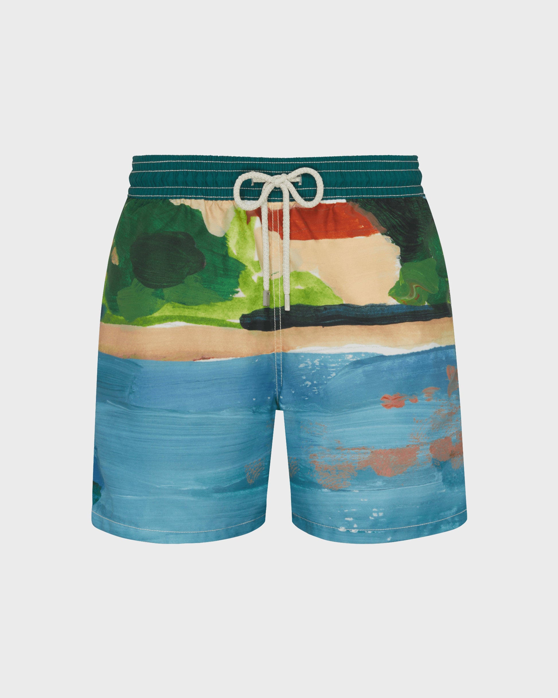 Vilebrequin Men Swim Shorts 360 Landscape - Vilebrequin x Highsnobiety - Blue Chambray Website | MOOZ3B51