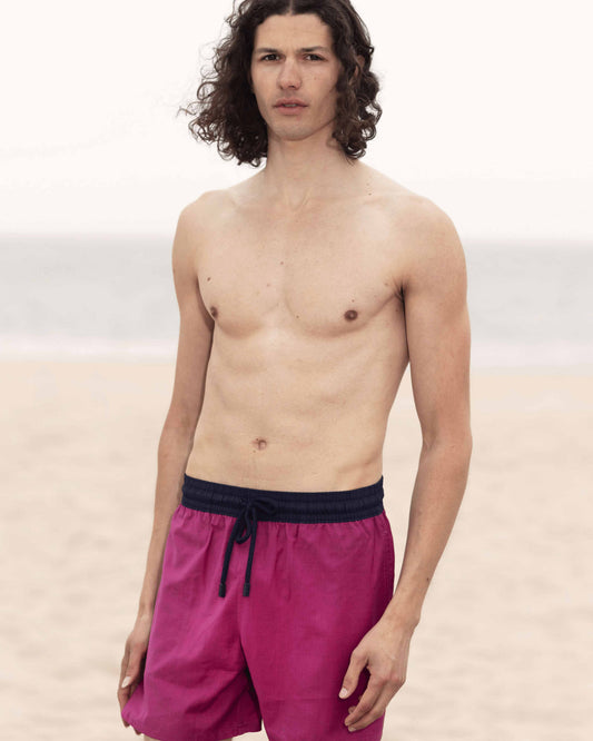 Vilebrequin Men Wool Swim Shorts - Red Crimson purple Site | MGUU3L51