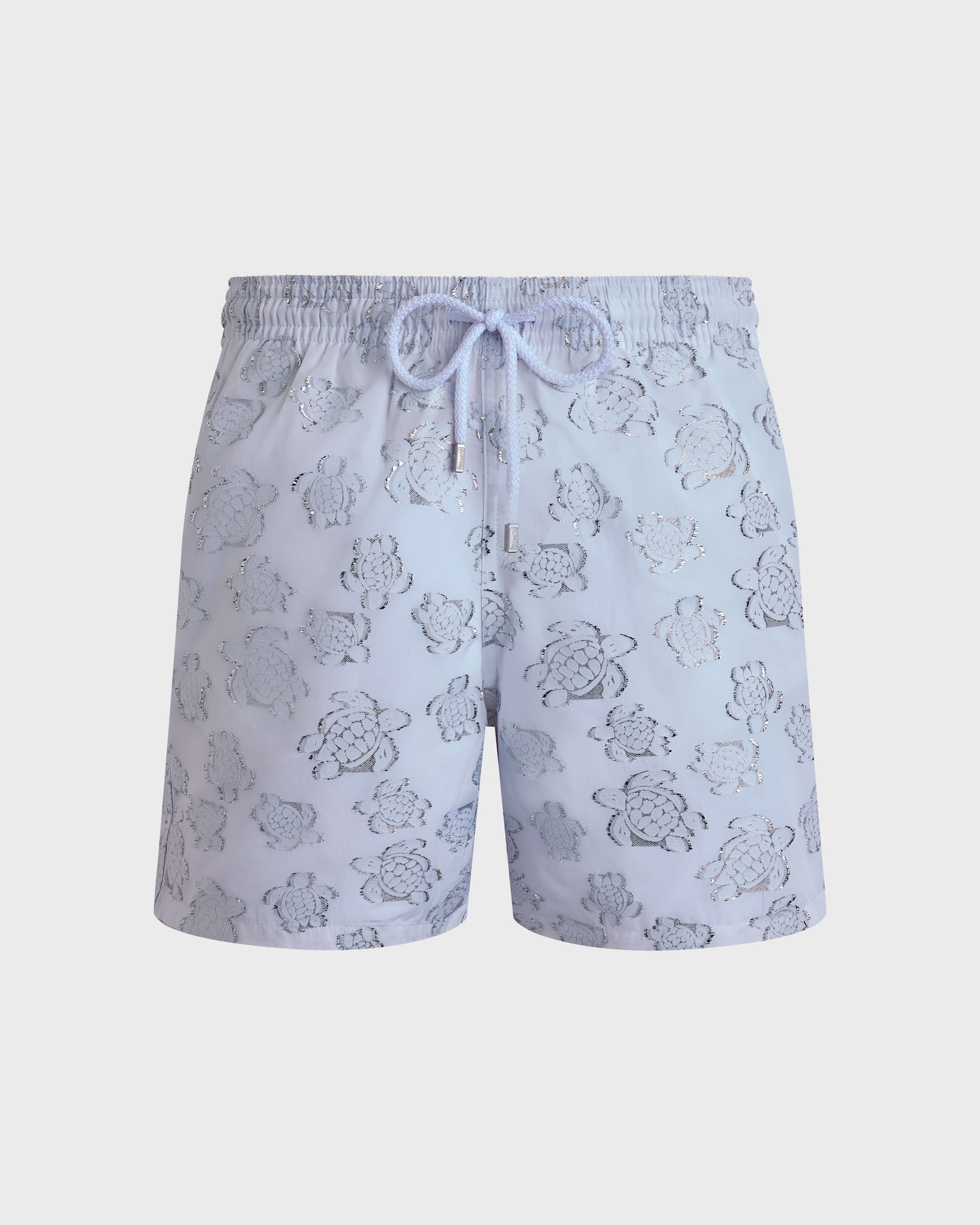 Vilebrequin Men Swim shorts Ronde des tortues Jacquard - White