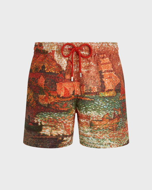 Vilebrequin Men 360 Swim Shorts Sortie Du Port De St Tropez - Vilebrequin x Paul Signac