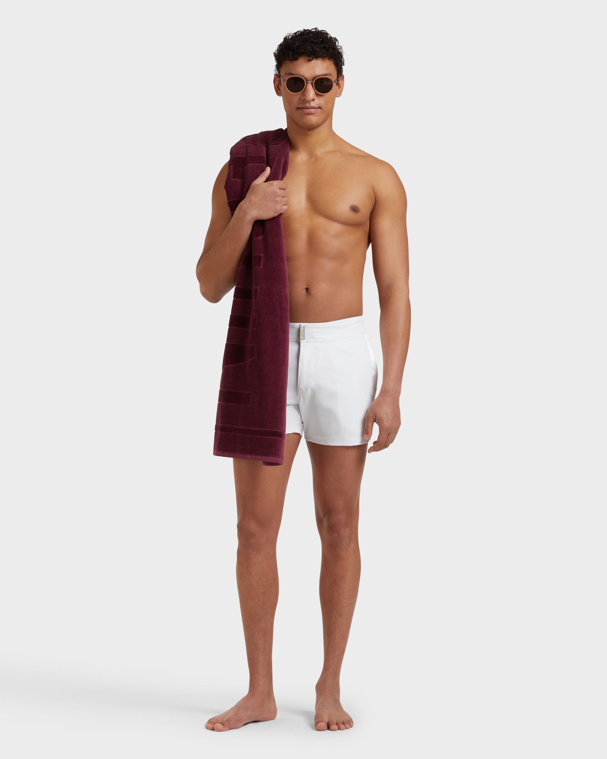 Vilebrequin Men Flat belt Swim Shorts Tailoring